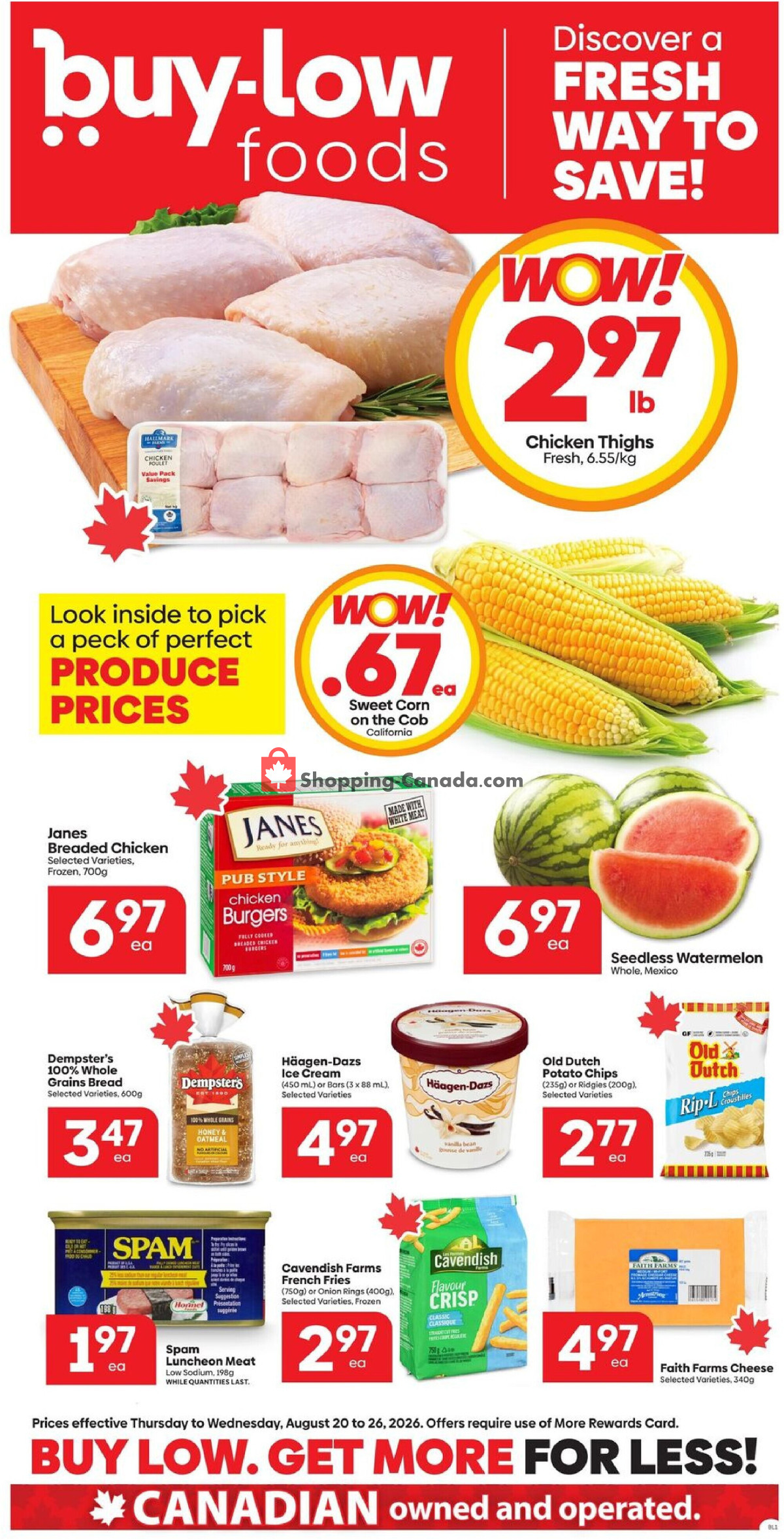 Buy-Low Foods flyer from Thursday August 20, 2026 to Wednesday August 26, 2026 - page 1