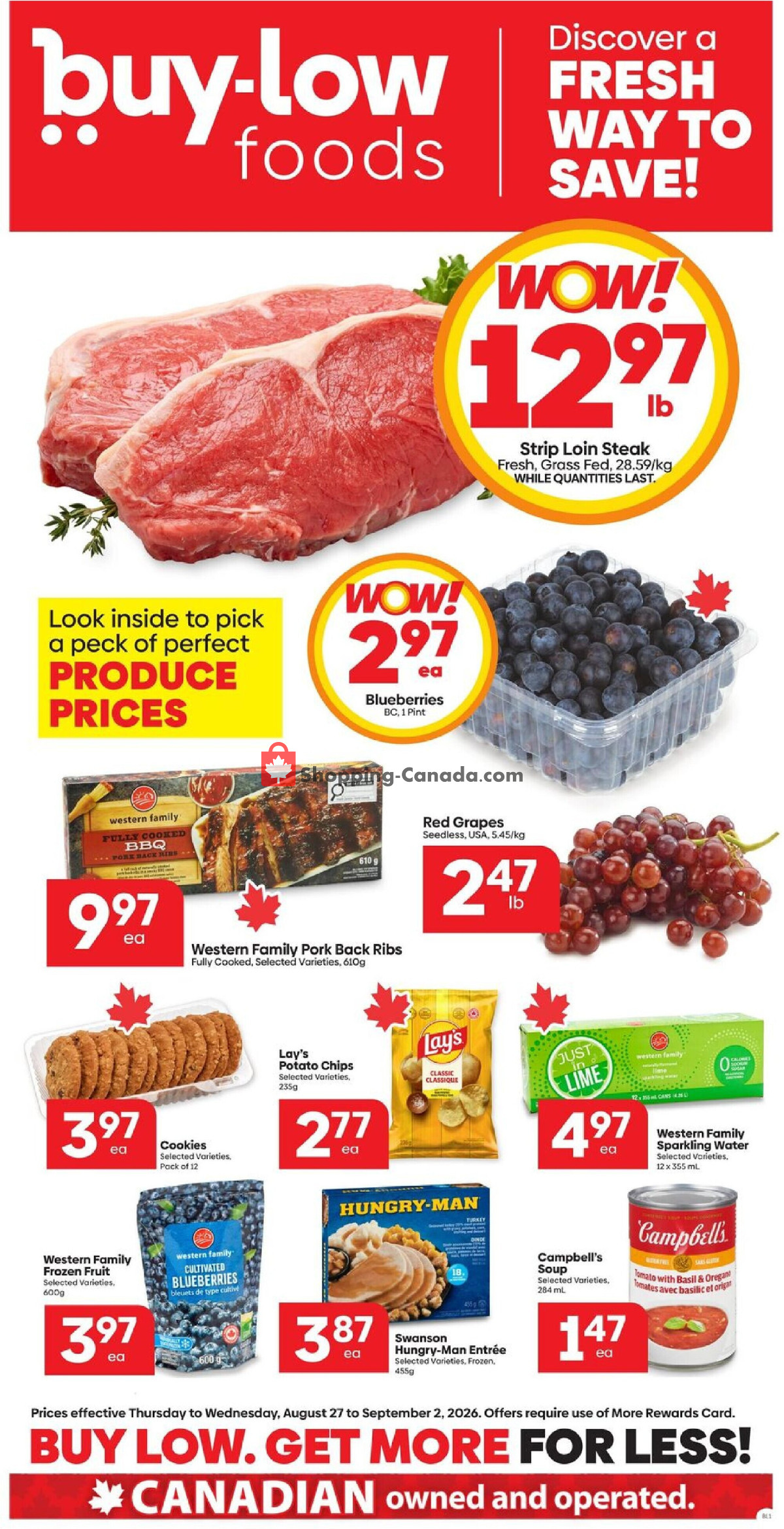 Buy-Low Foods flyer from Thursday August 27, 2026 to Wednesday September 2, 2026 - page 1