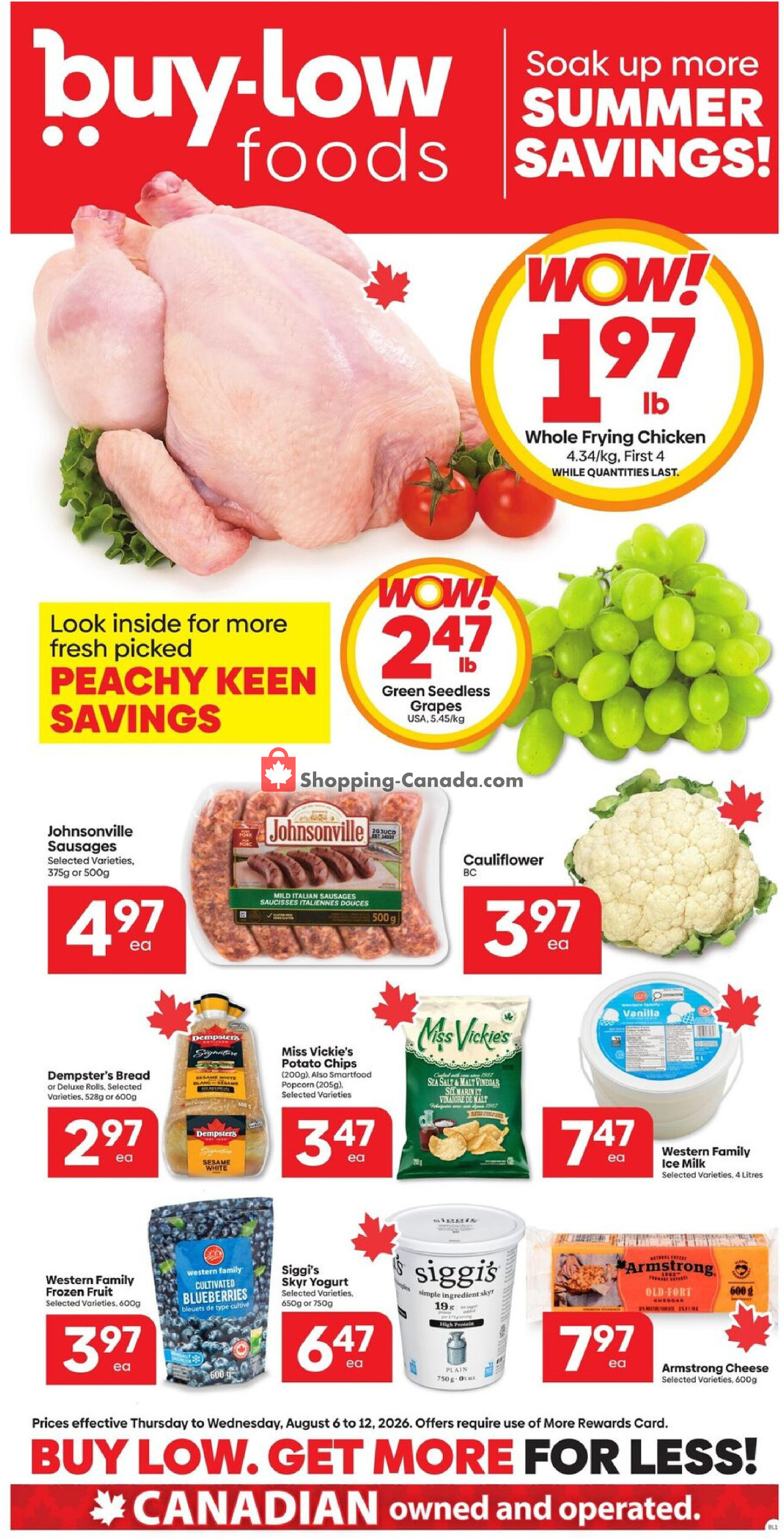 Buy-Low Foods flyer from Thursday August 6, 2026 to Wednesday August 12, 2026 - page 1