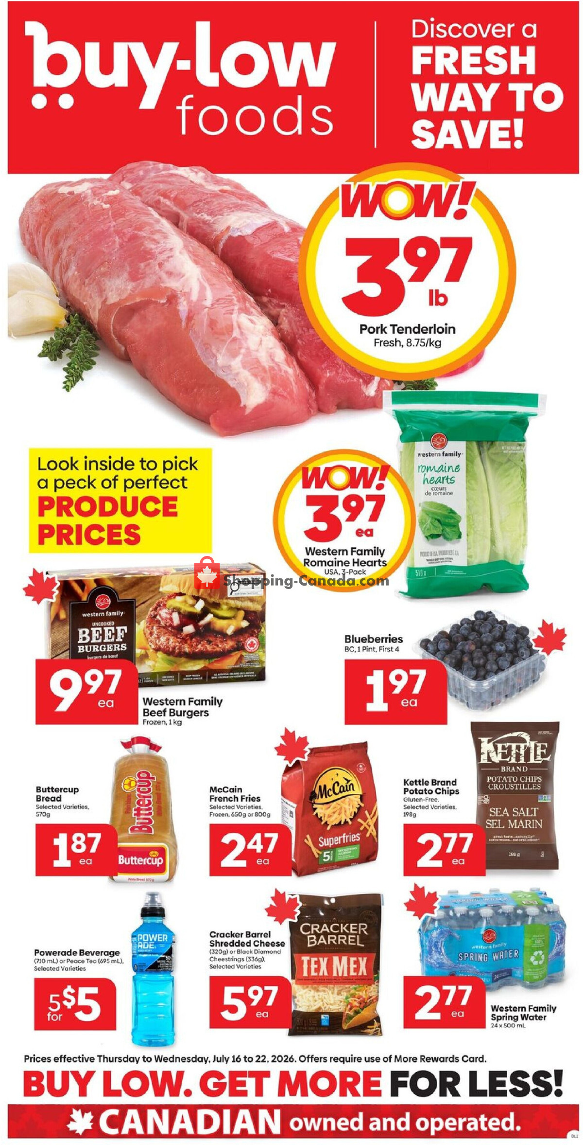 Buy-Low Foods flyer from Thursday July 16, 2026 to Wednesday July 22, 2026 - page 1