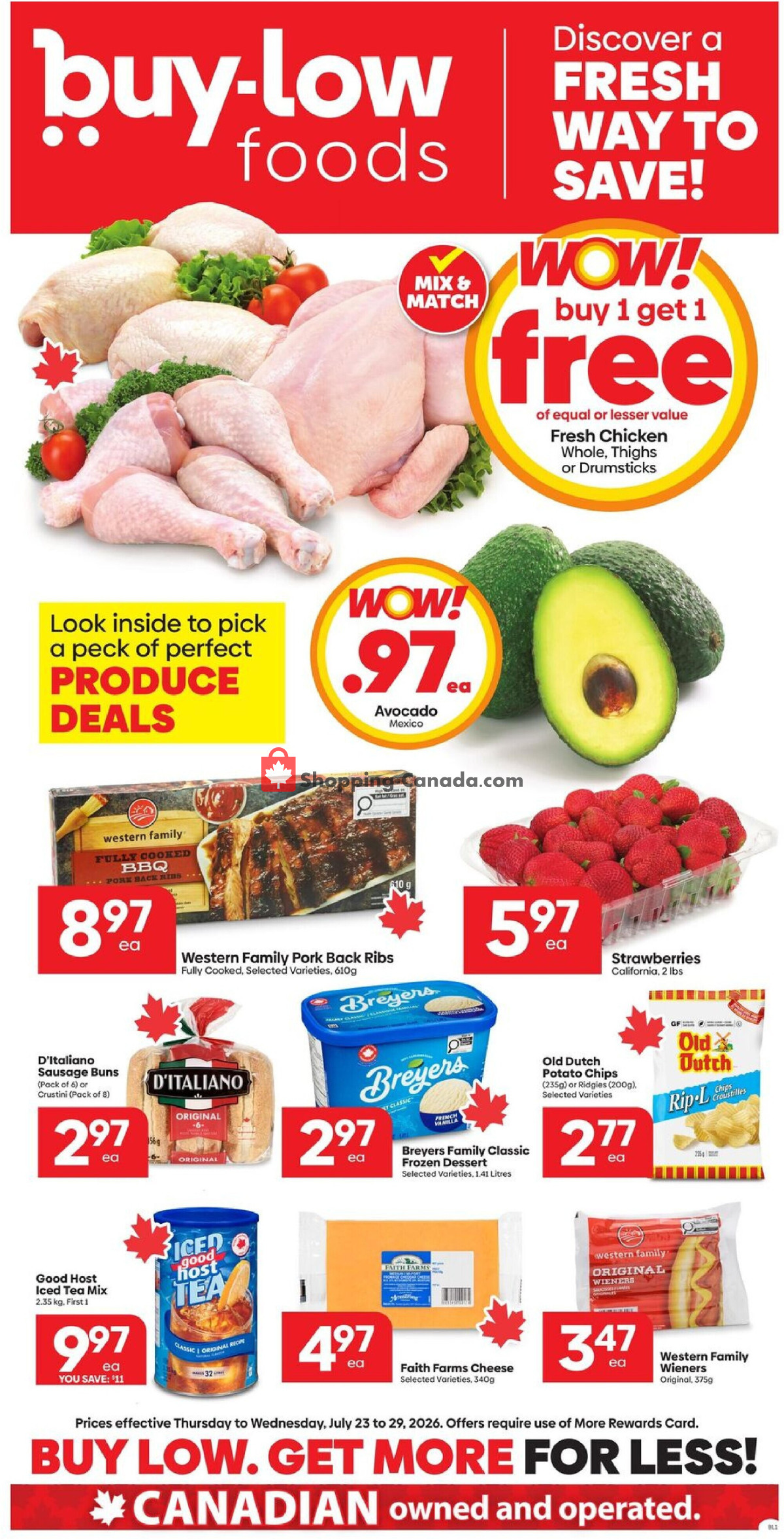 Buy-Low Foods flyer from Thursday July 23, 2026 to Wednesday July 29, 2026 - page 1