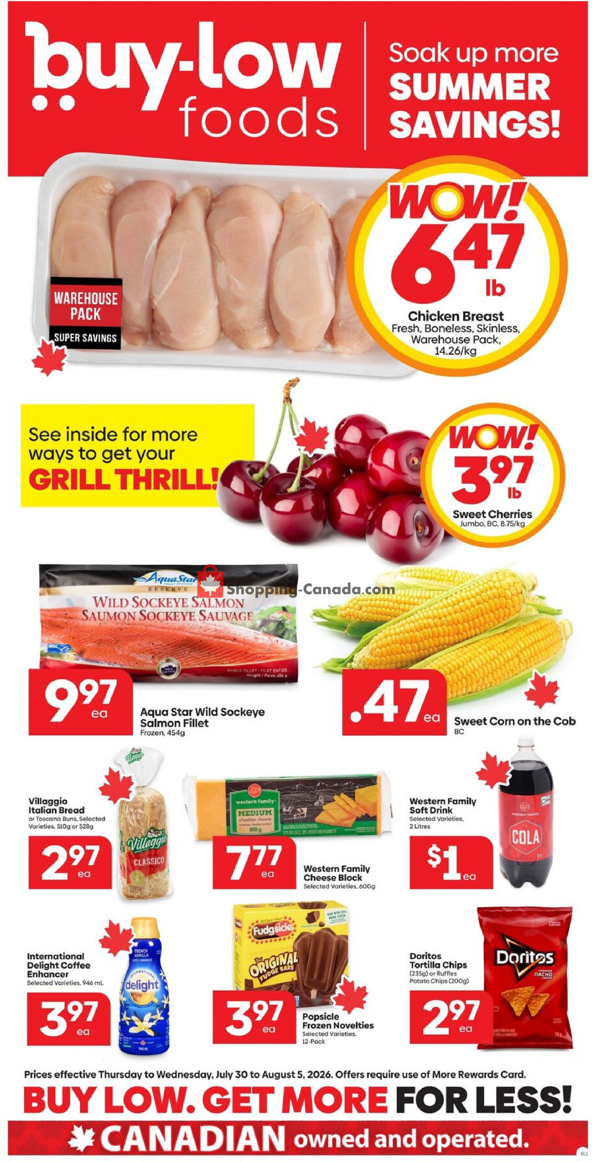 Buy-Low Foods flyer from Thursday July 30, 2026 to Wednesday August 5, 2026 - page 1