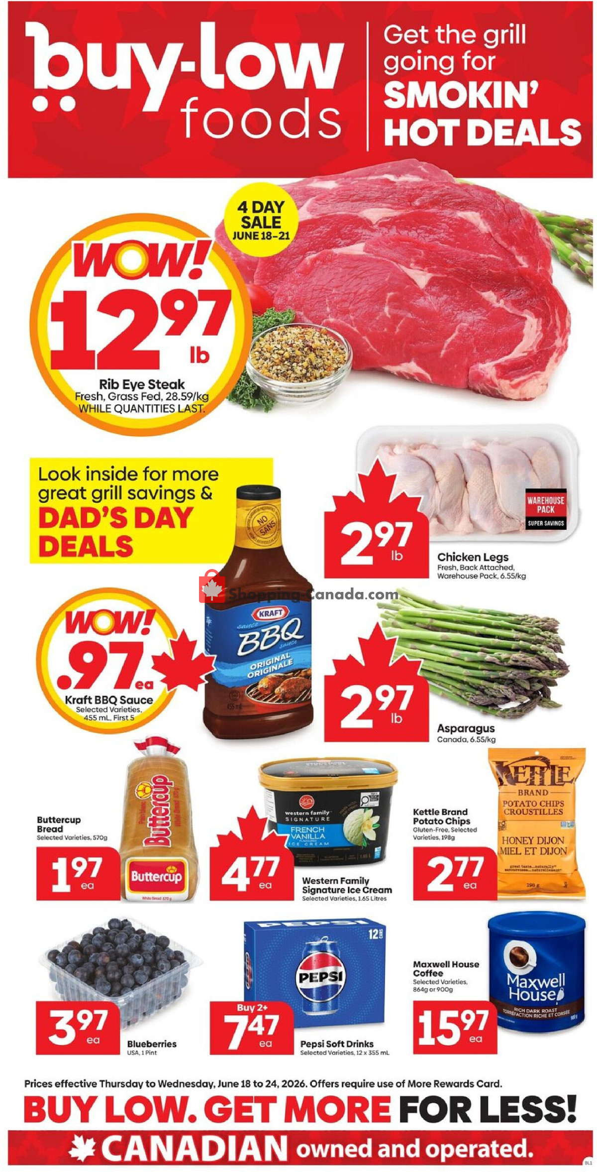 Buy-Low Foods flyer from Thursday June 18, 2026 to Wednesday June 24, 2026 - page 1