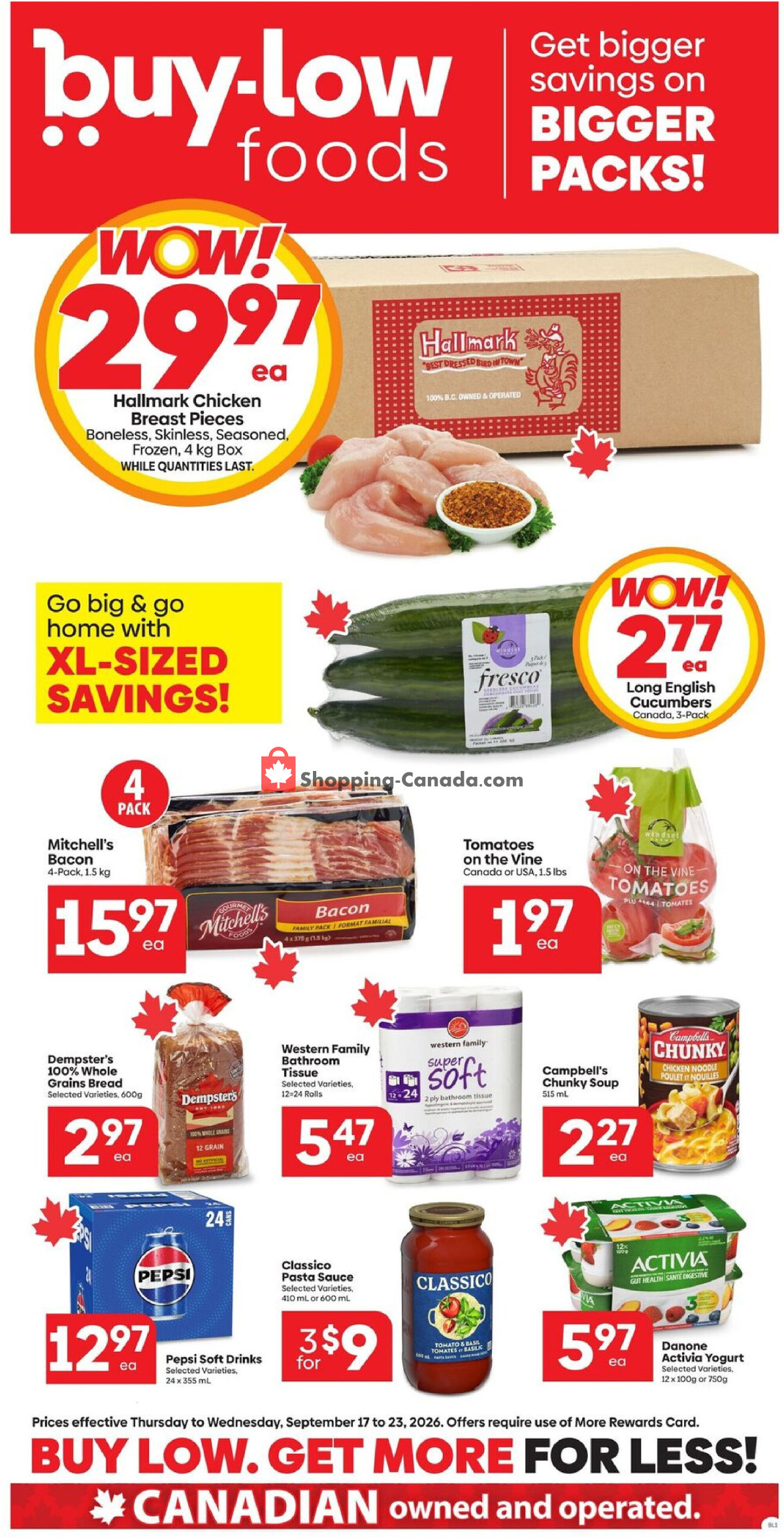 Buy-Low Foods flyer from Thursday September 17, 2026 to Wednesday September 23, 2026 - page 1