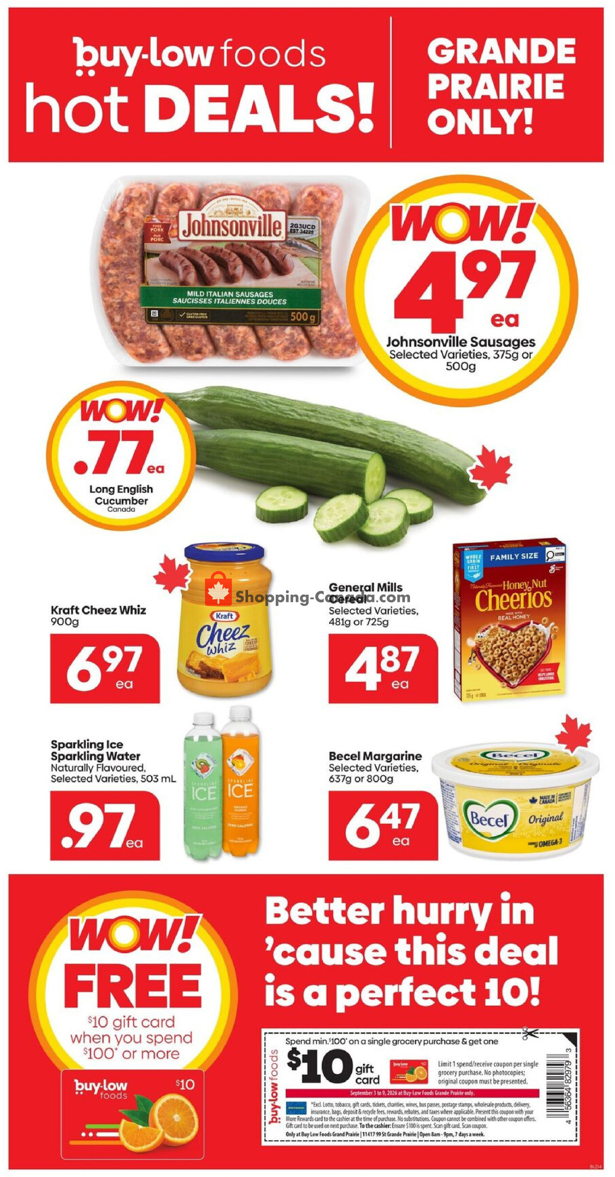 Buy-Low Foods flyer from Thursday September 3, 2026 to Wednesday September 9, 2026 - page 1