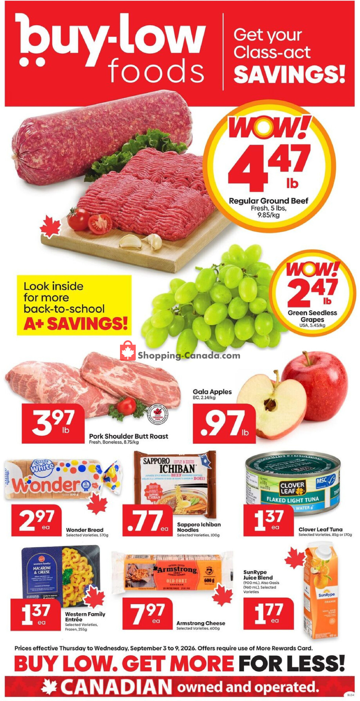 Buy-Low Foods flyer from Thursday September 3, 2026 to Wednesday September 9, 2026 - page 2