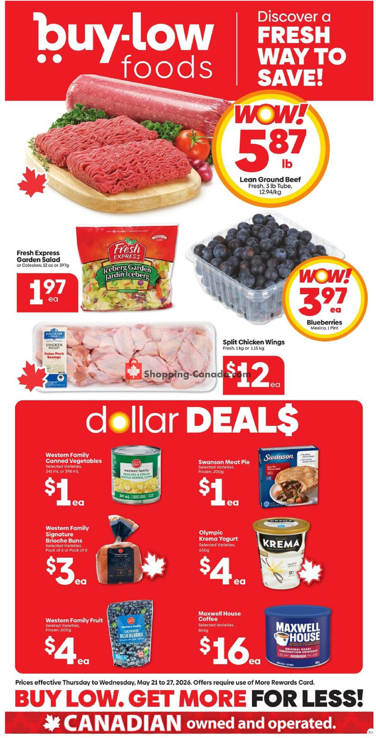 Buy-Low Foods flyer from Thursday May 21, 2026 to Wednesday May 27, 2026 - page 1