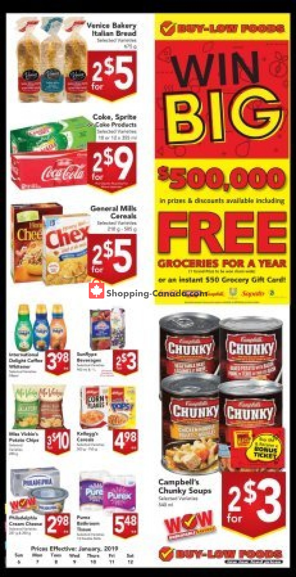 Buy-Low Foods flyer from Sunday January 6, 2019 to Saturday January 12, 2019 - page 1