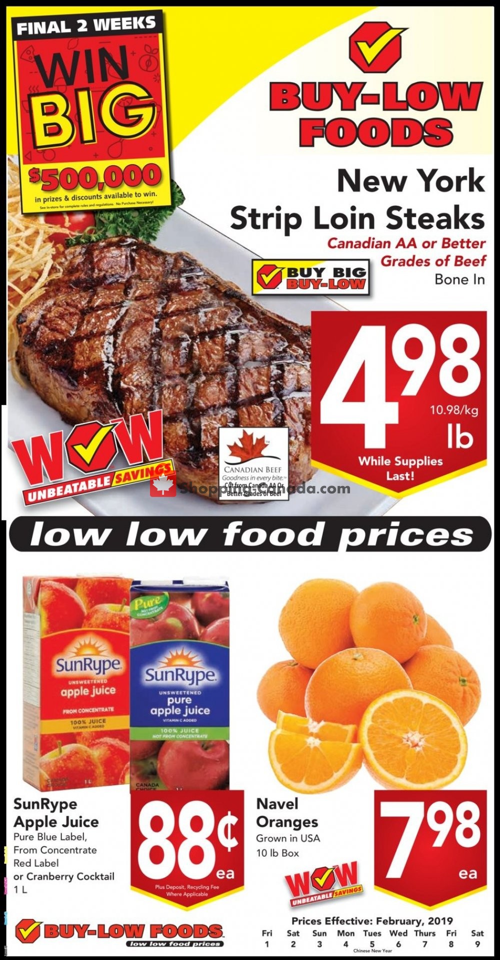 Buy-Low Foods flyer from Friday February 1, 2019 to Saturday February 9, 2019 - page 3
