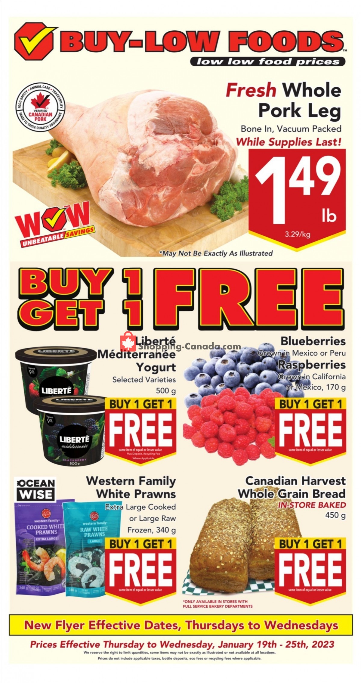 Buy-Low Foods flyer from Thursday January 19, 2023 to Wednesday January 25, 2023 - page 1