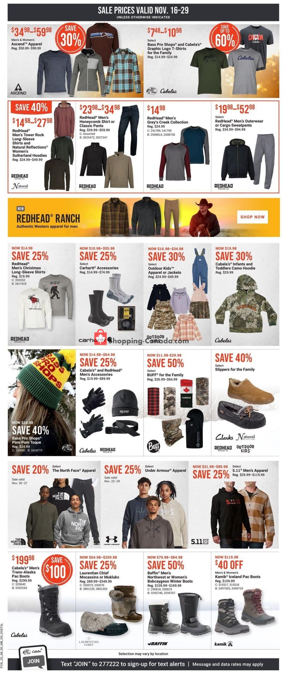 Cabela's Canada, flyer (Black Friday Deals) November 16 November 29, 2023 Shopping Canada