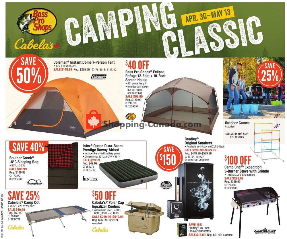 Cabela's flyer from Thursday April 30, 2020 to Wednesday May 13, 2020 - page 1