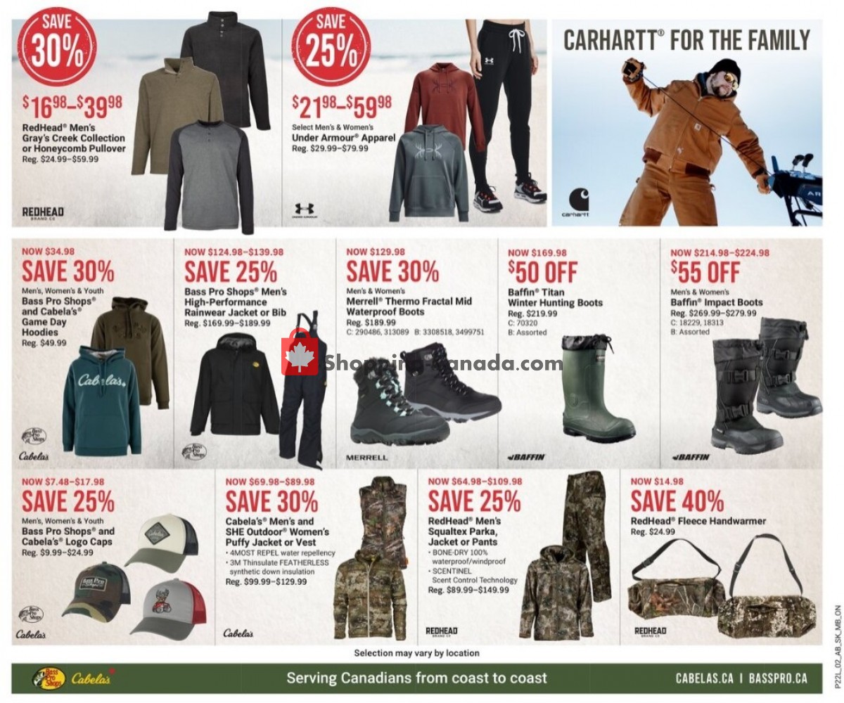 Cabela's Canada, flyer (Countdown to Christmas) December 7