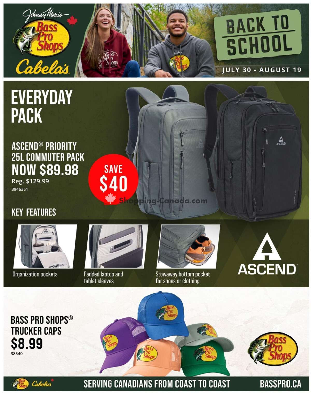 Cabela's flyer from Thursday July 30, 2026 to Wednesday August 19, 2026 - page 1