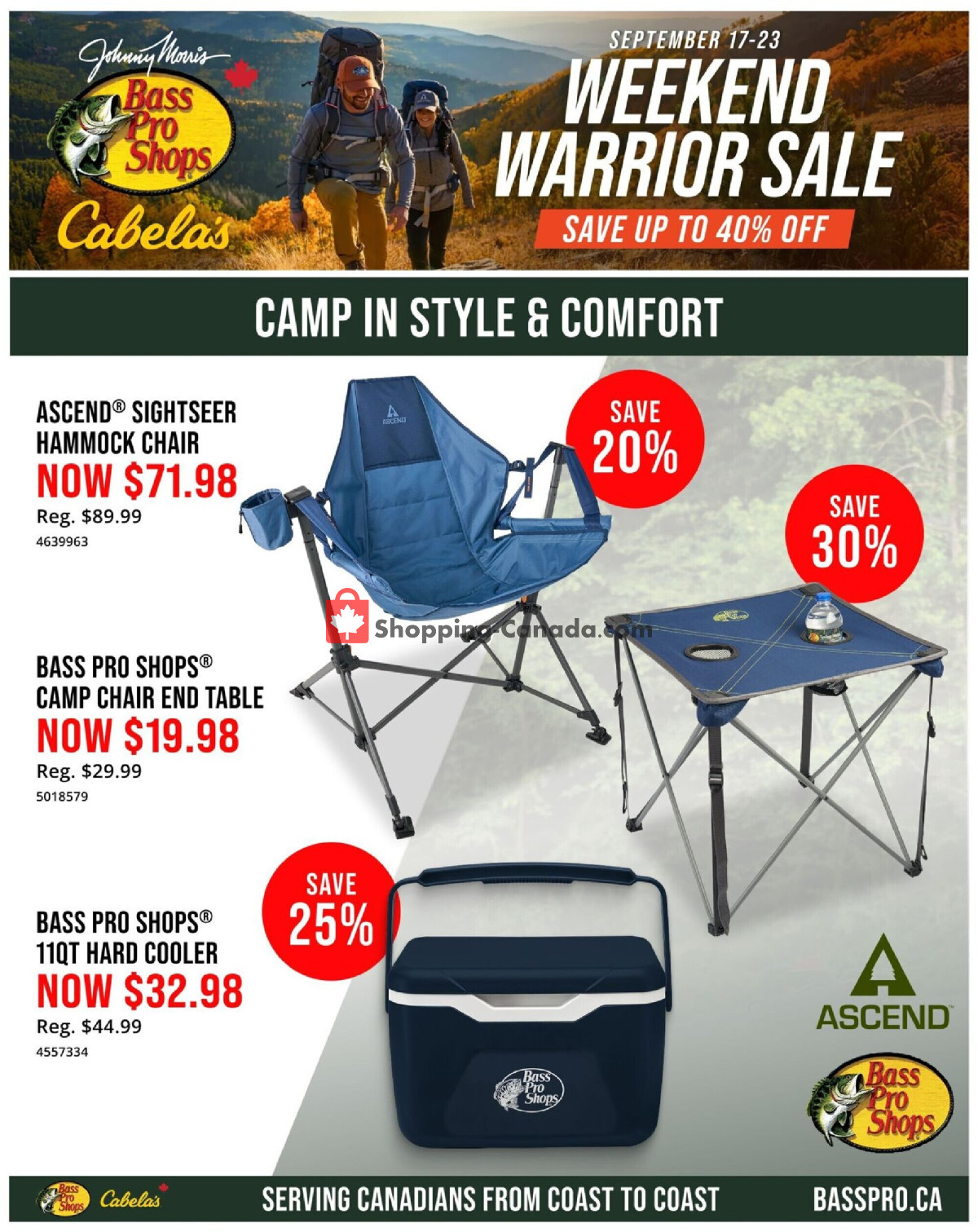 Cabela's flyer from Thursday September 17, 2026 to Wednesday September 23, 2026 - page 1
