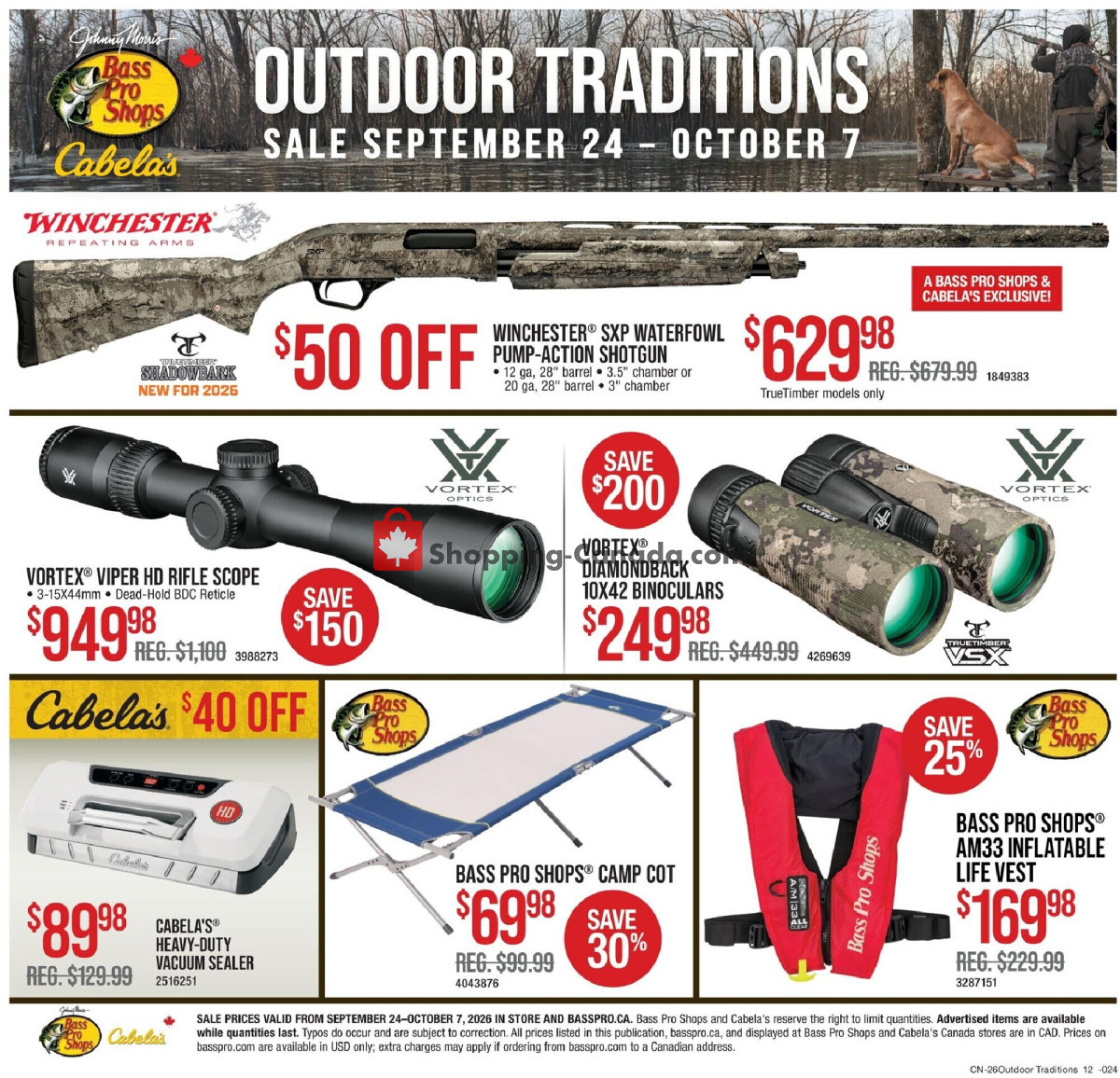Cabela's flyer from Thursday September 24, 2026 to Wednesday October 7, 2026 - page 12