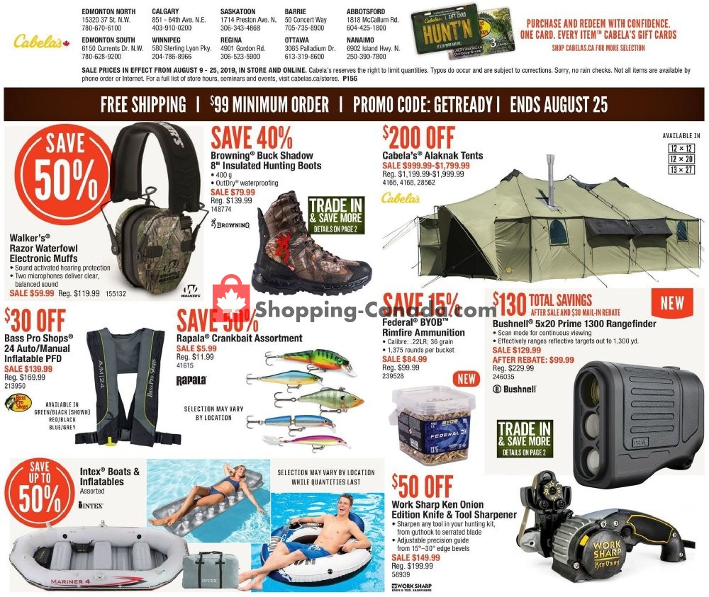 Cabela's flyer from Friday August 9, 2019 to Sunday August 25, 2019 - page 26