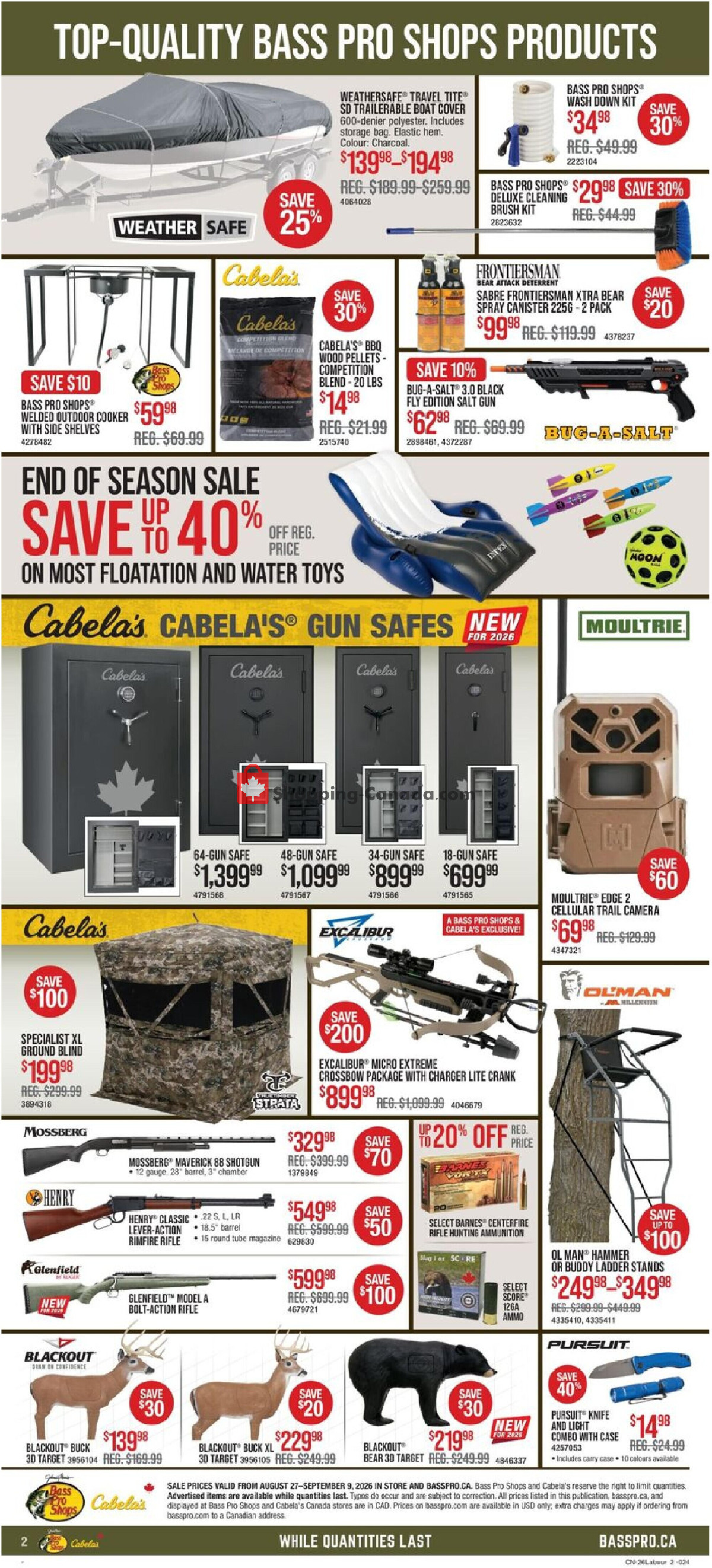 Cabela's flyer from Thursday August 27, 2026 to Wednesday September 9, 2026 - page 2