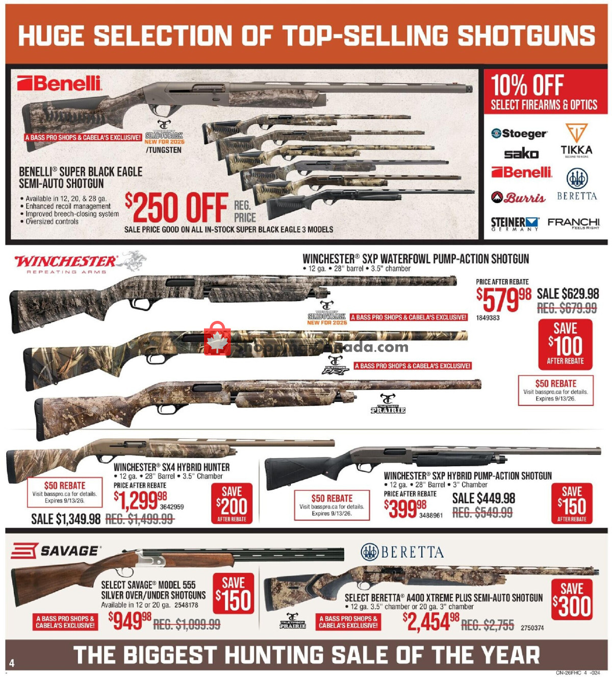Cabela's flyer from Thursday August 6, 2026 to Wednesday August 26, 2026 - page 4