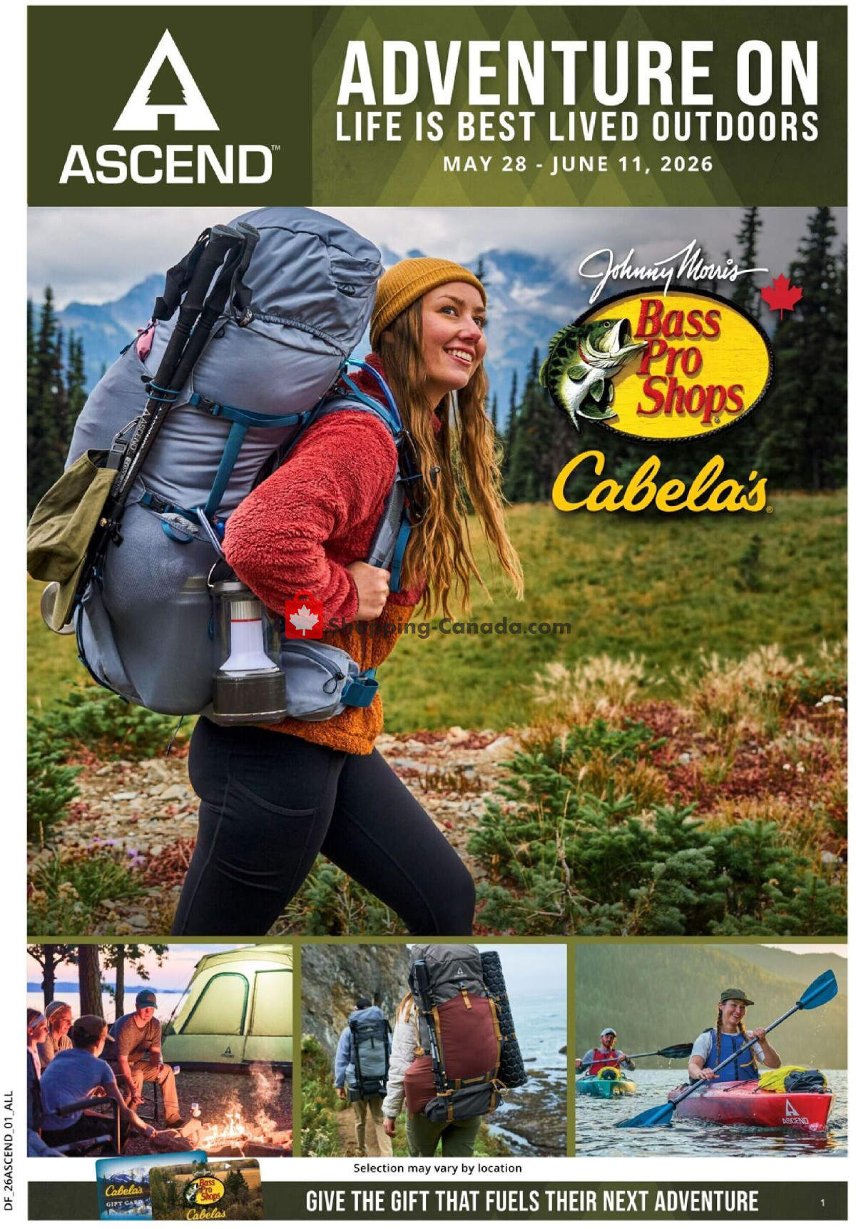 Cabela's flyer from Thursday May 28, 2026 to Thursday June 11, 2026 - page 1