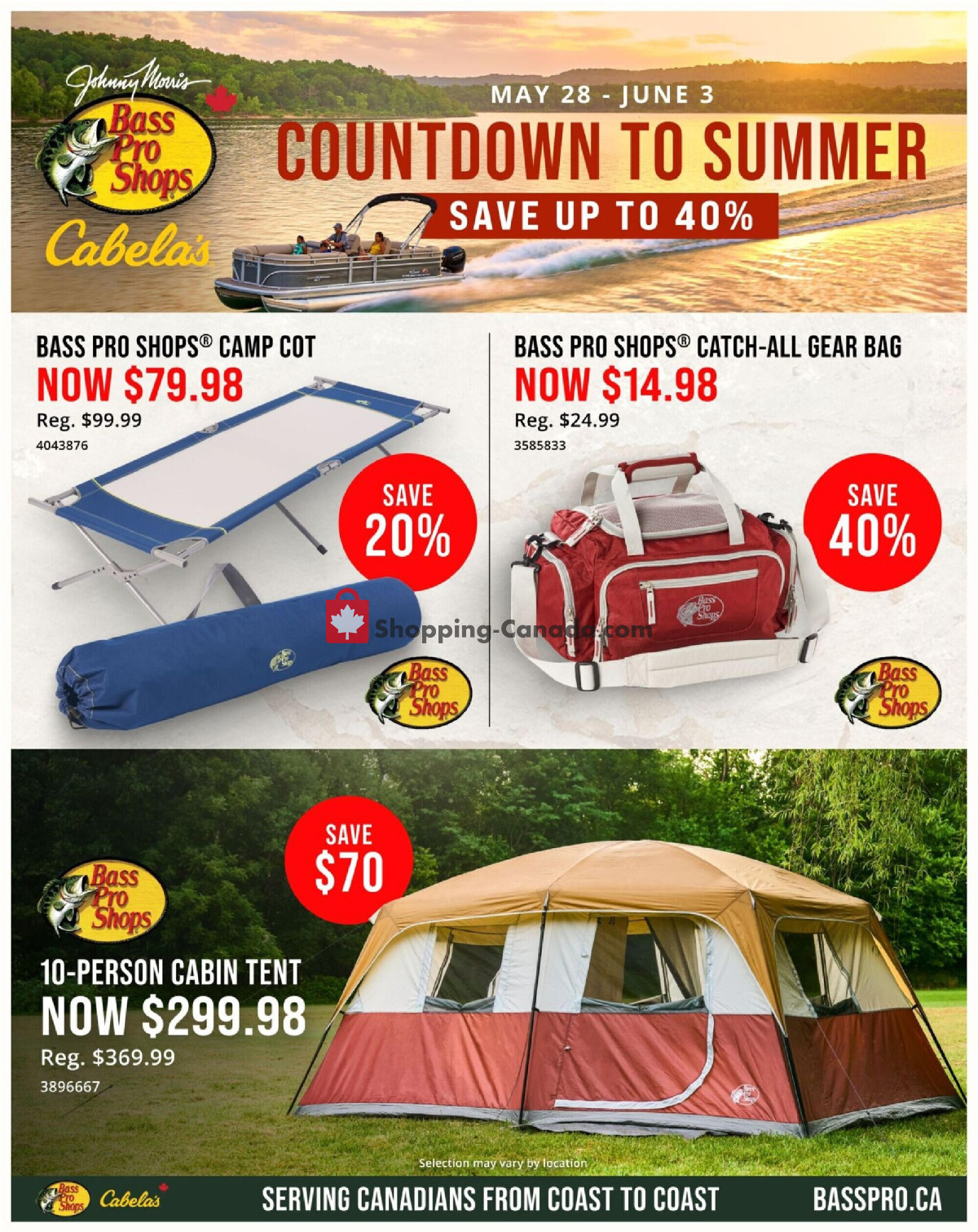 Cabela's flyer from Thursday May 28, 2026 to Wednesday June 3, 2026 - page 1