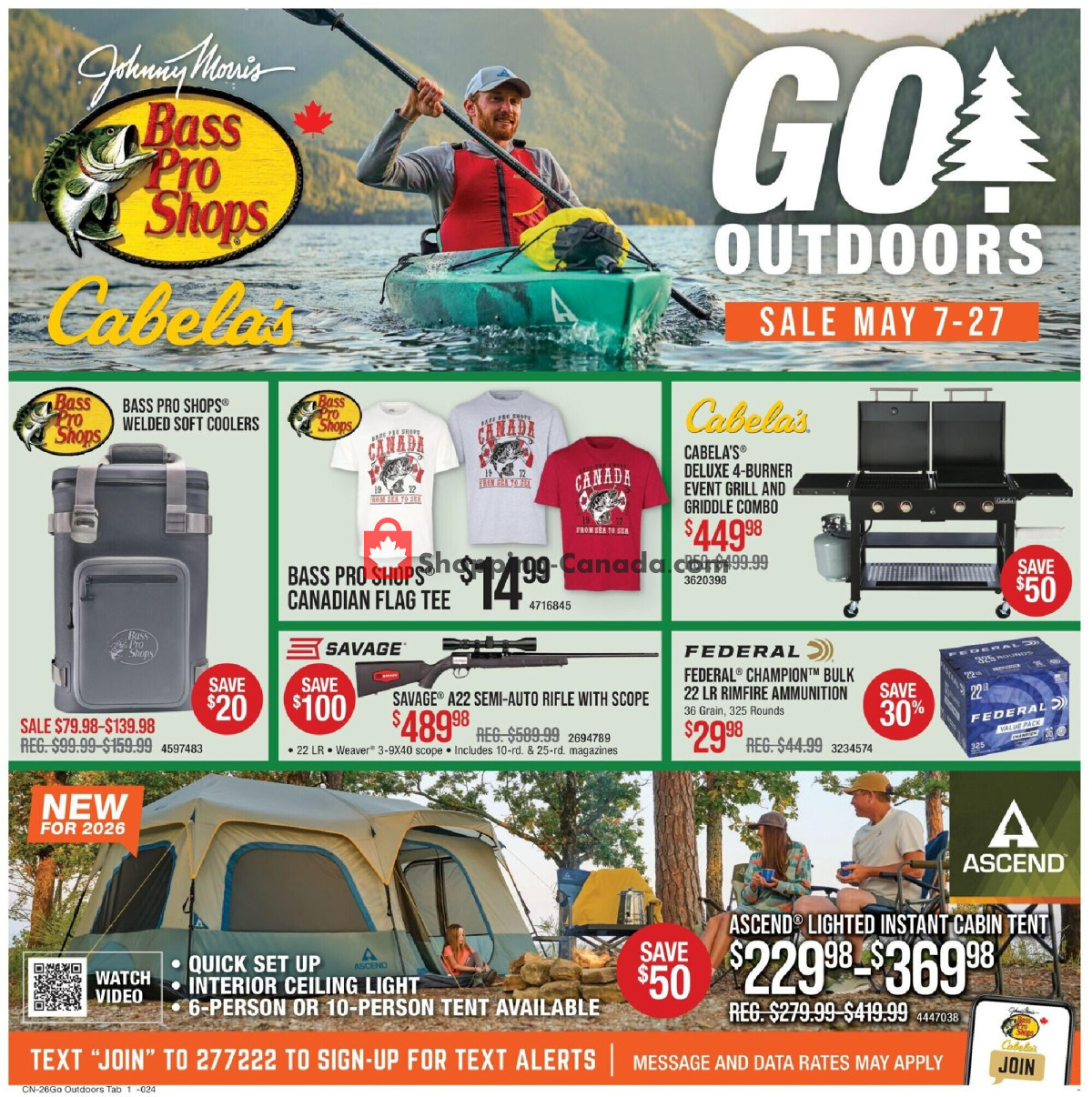 Cabela's flyer from Thursday May 7, 2026 to Wednesday May 27, 2026 - page 1