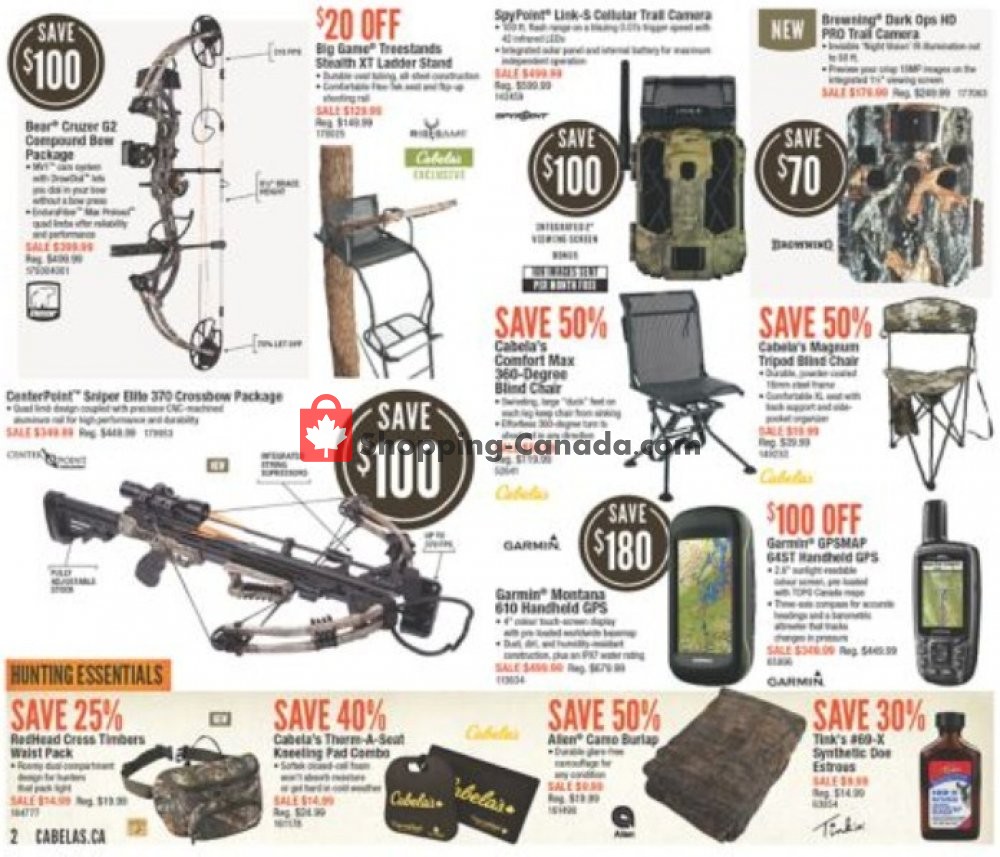 Cabela's Canada, flyer October 19 November 4, 2018 Shopping Canada