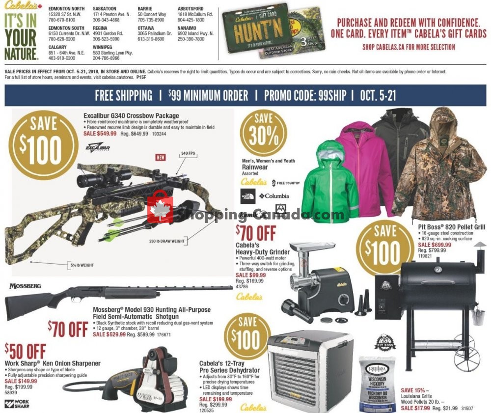 Cabela's flyer from Friday October 5, 2018 to Sunday October 21, 2018 - page 13