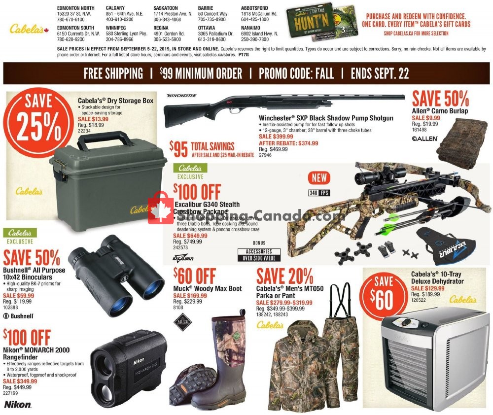 Cabela's flyer from Thursday September 5, 2019 to Sunday September 22, 2019 - page 27
