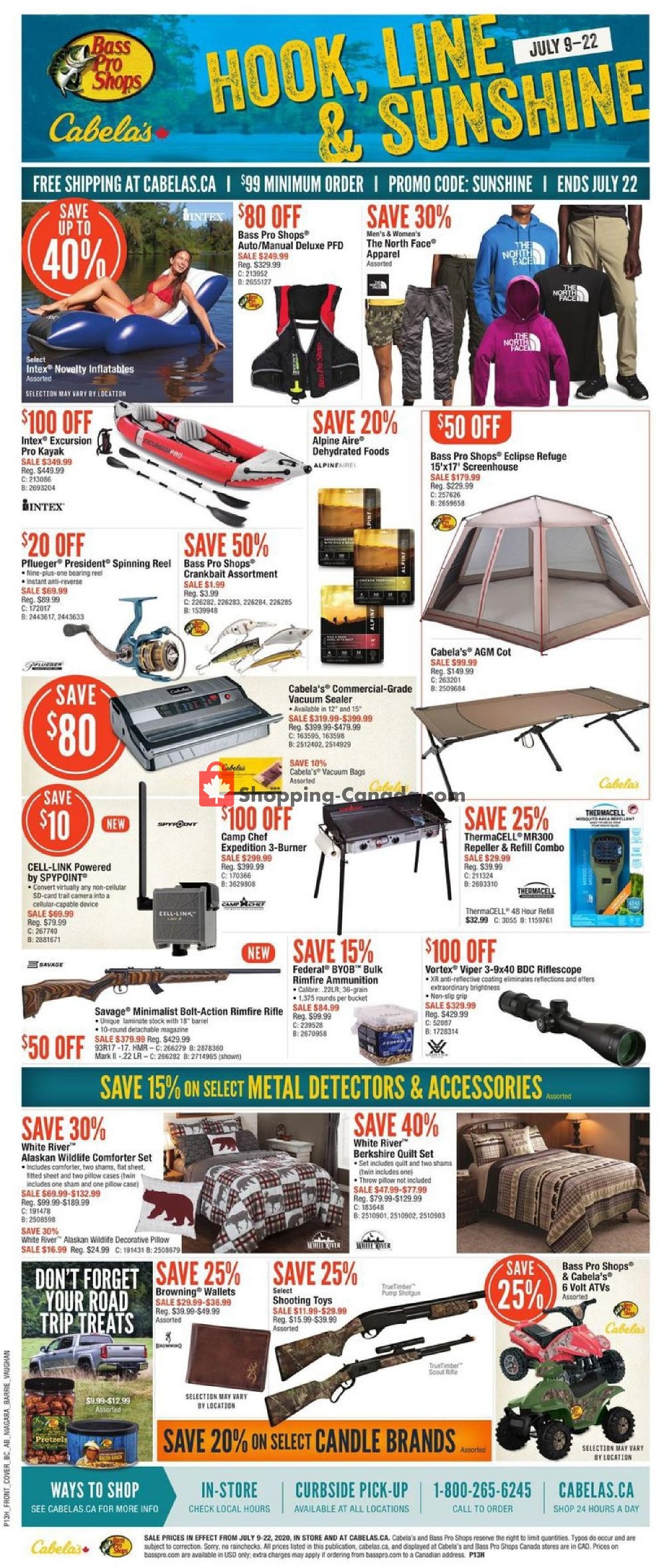 Cabela's flyer from Thursday July 9, 2020 to Wednesday July 22, 2020 - page 1