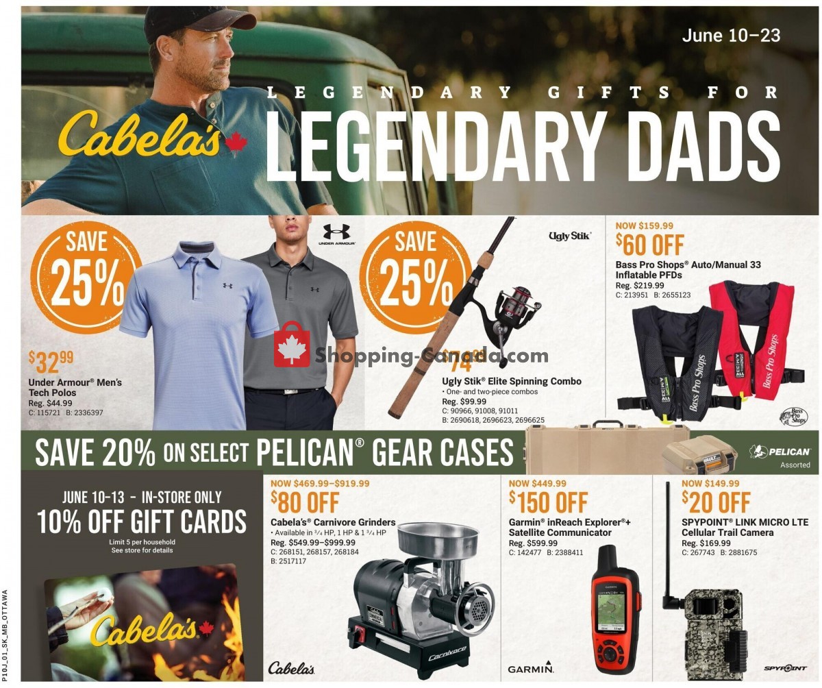 Cabela's flyer from Thursday June 10, 2021 to Wednesday June 23, 2021 - page 1