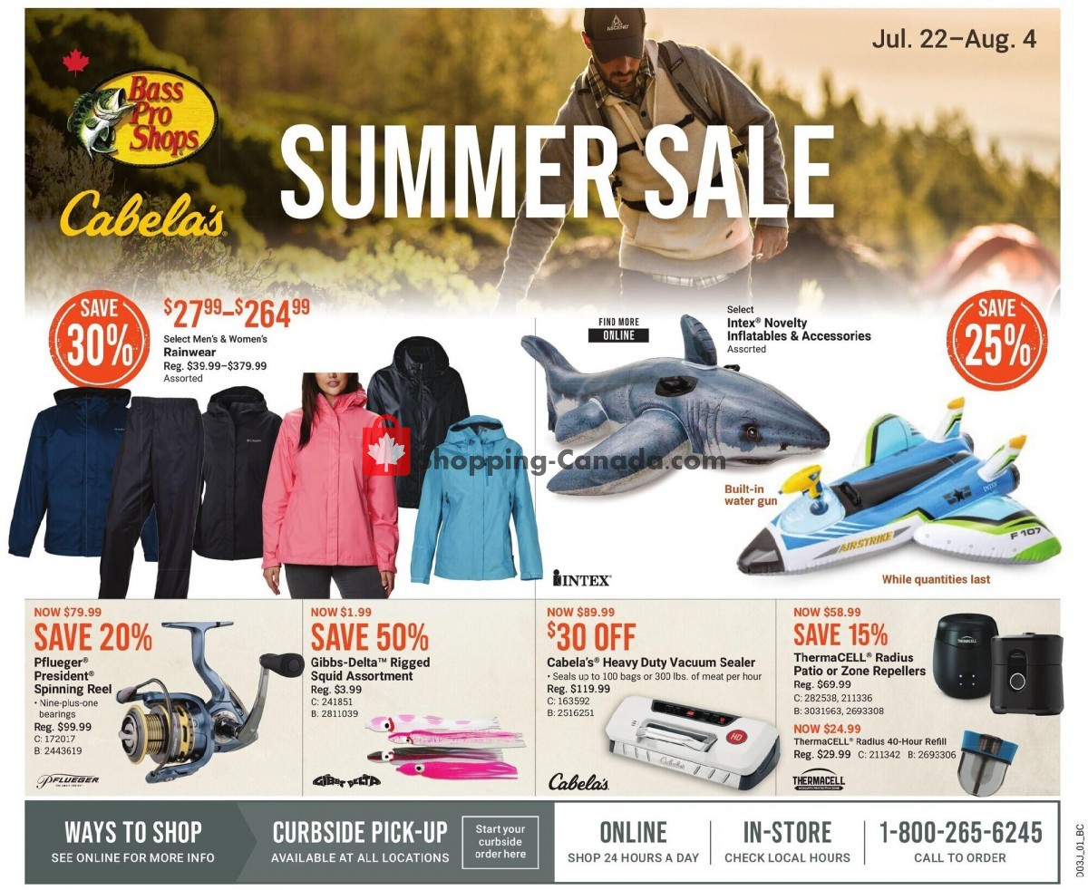 Cabela's Canada, flyer (Summer Sale) July 22 August 4, 2021