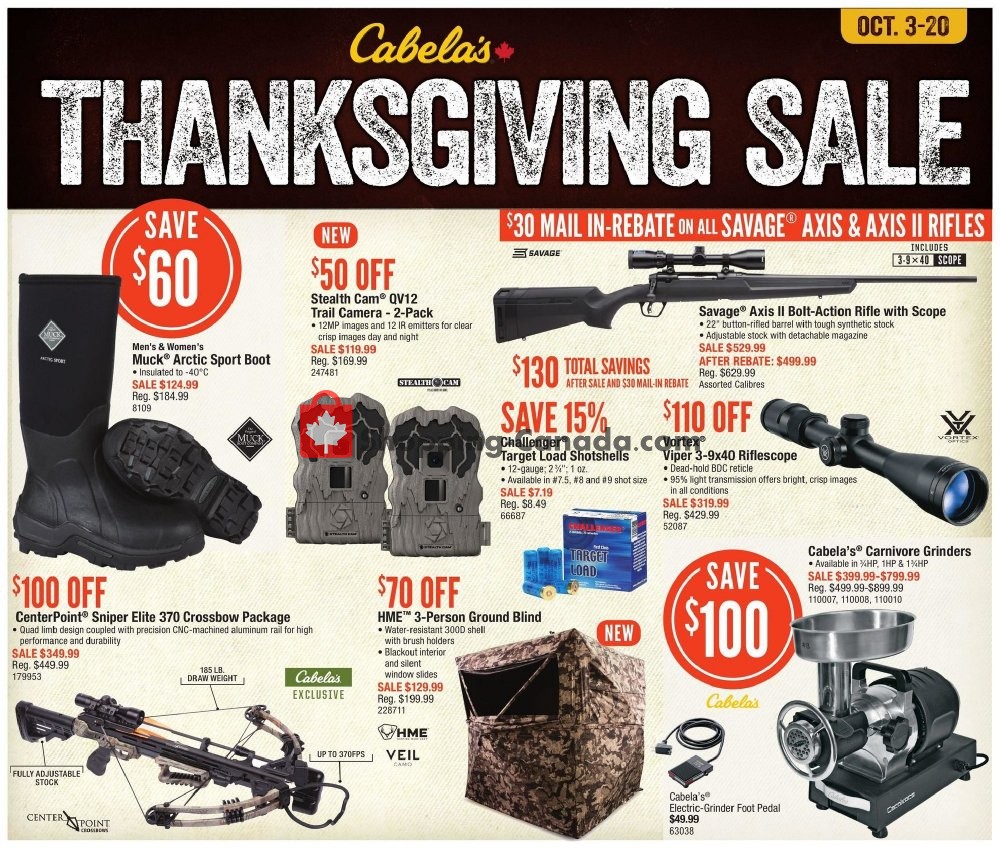 Cabela's flyer from Thursday October 3, 2019 to Sunday October 20, 2019 - page 1