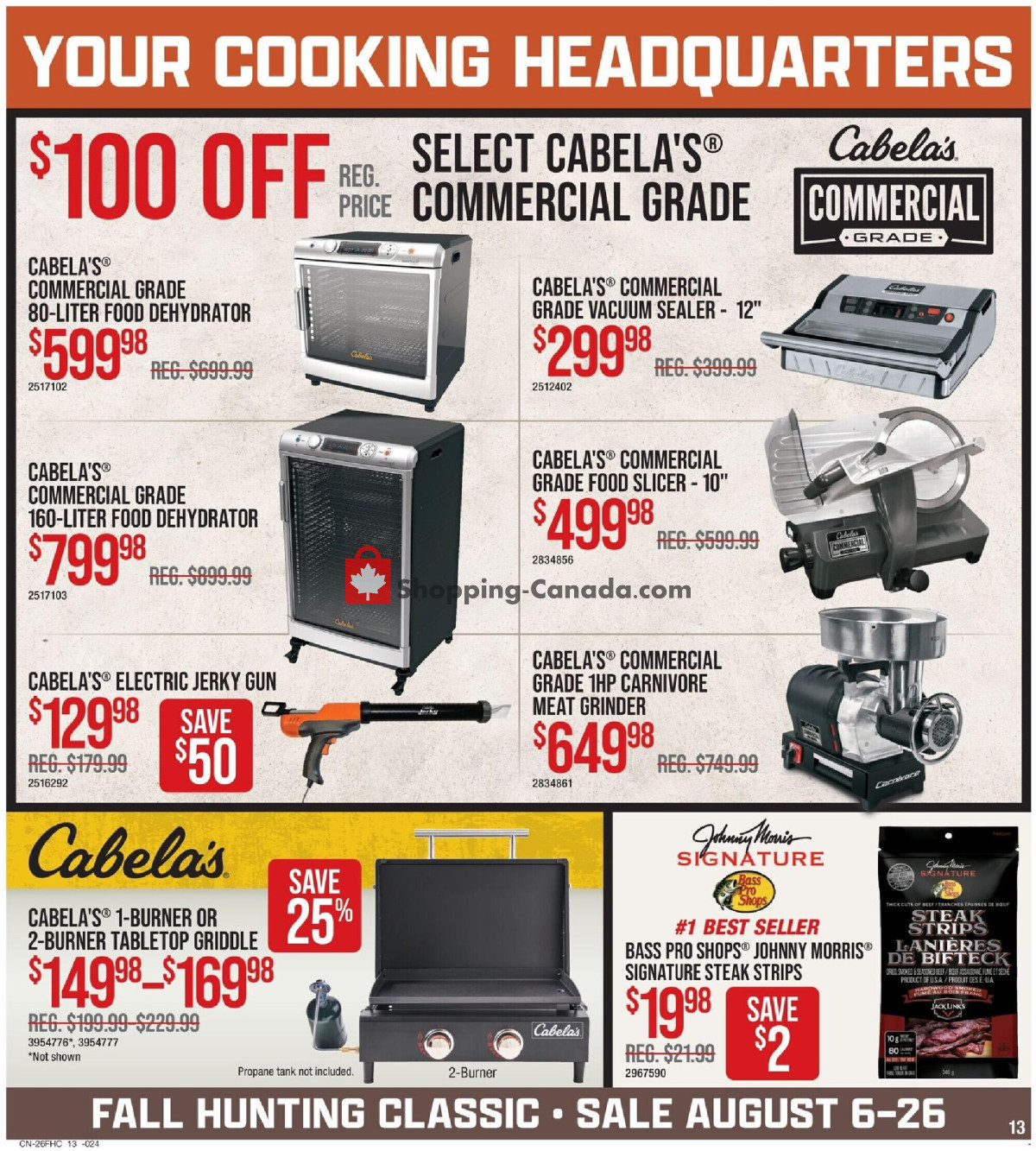 Cabela's flyer from Thursday August 6, 2026 to Wednesday August 26, 2026 - page 13