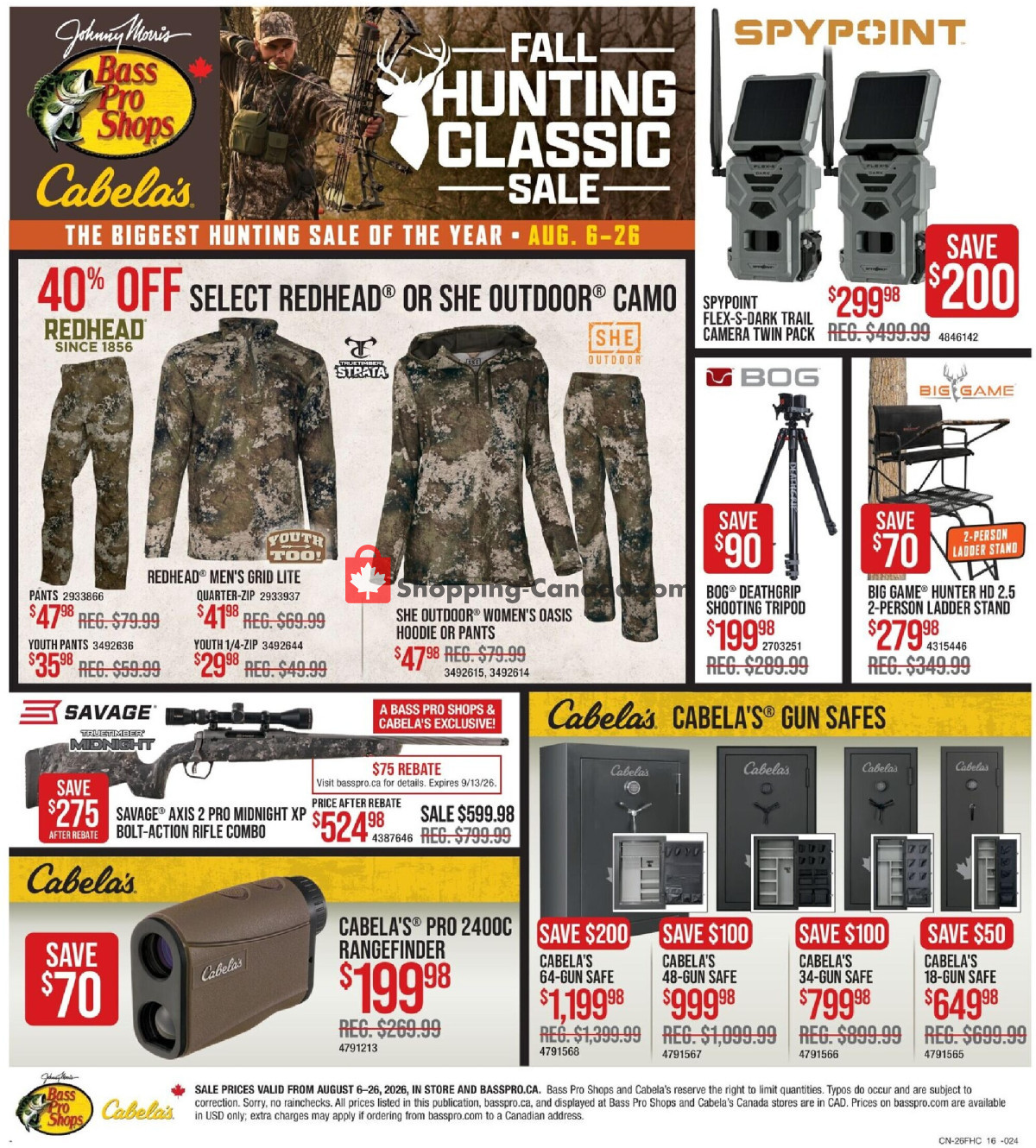 Cabela's flyer from Thursday August 6, 2026 to Wednesday August 26, 2026 - page 16