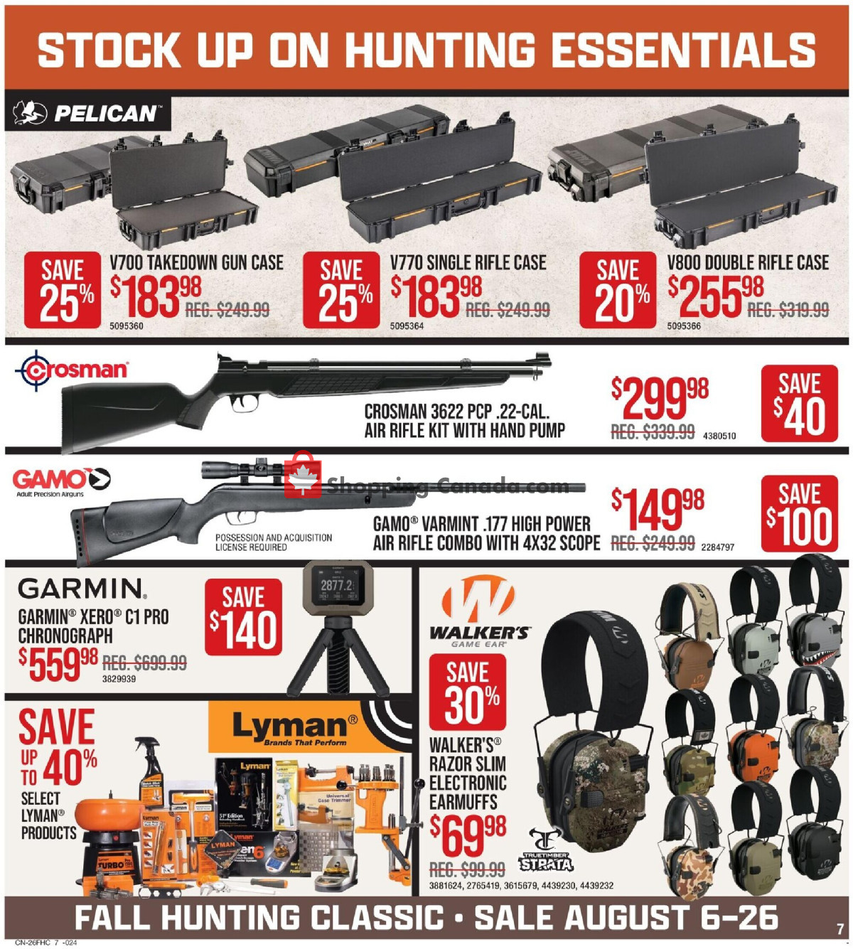 Cabela's flyer from Thursday August 6, 2026 to Wednesday August 26, 2026 - page 7