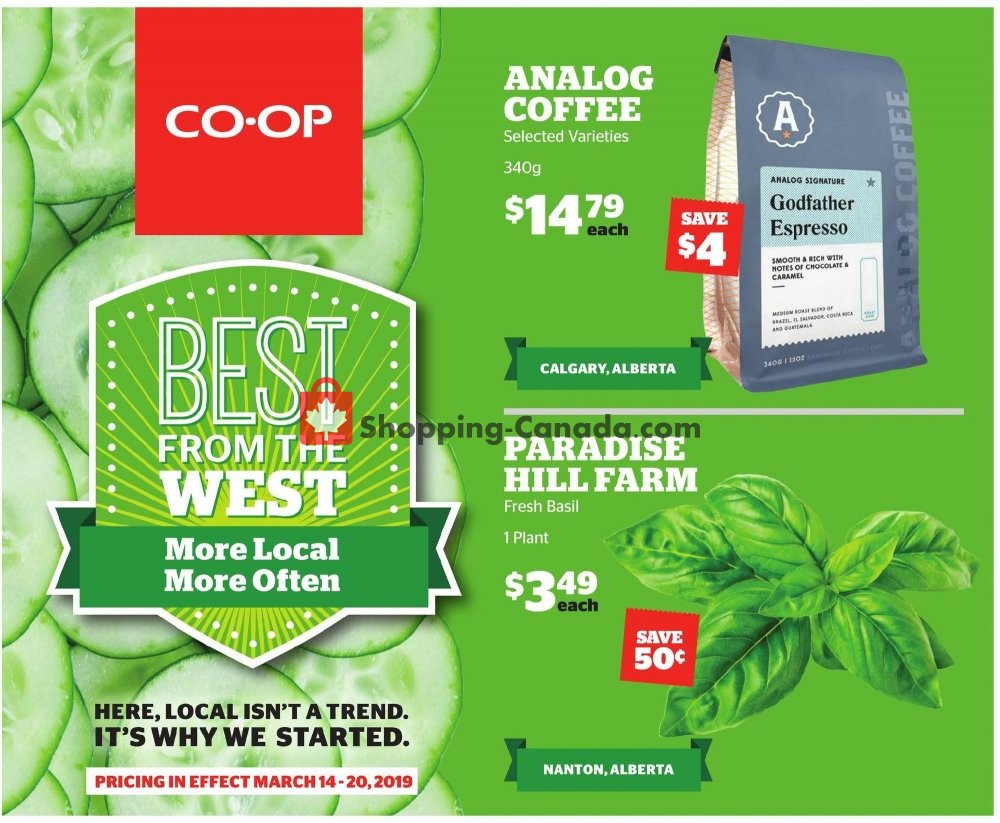 Calgary Co-op flyer from Thursday March 14, 2019 to Wednesday March 20, 2019 - page 1