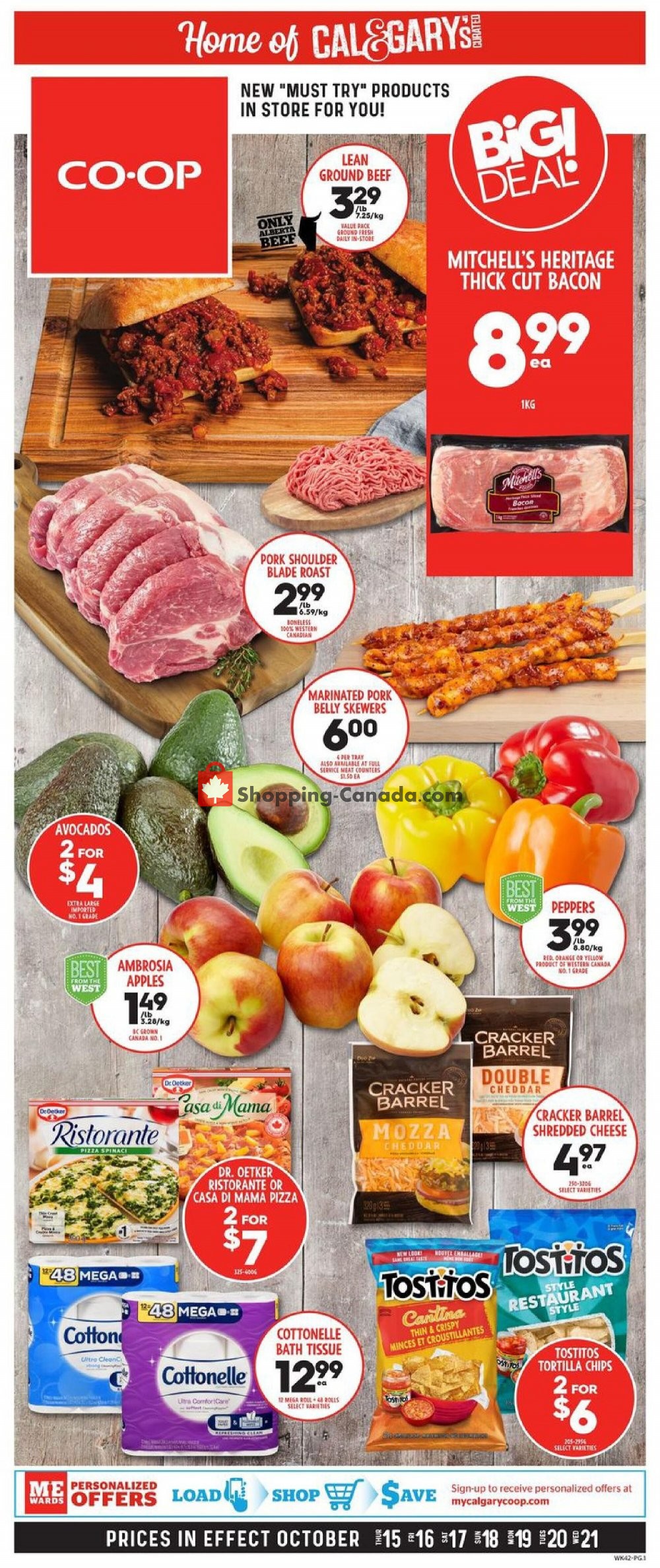 Calgary Co-op flyer from Thursday October 15, 2020 to Wednesday October 21, 2020 - page 1