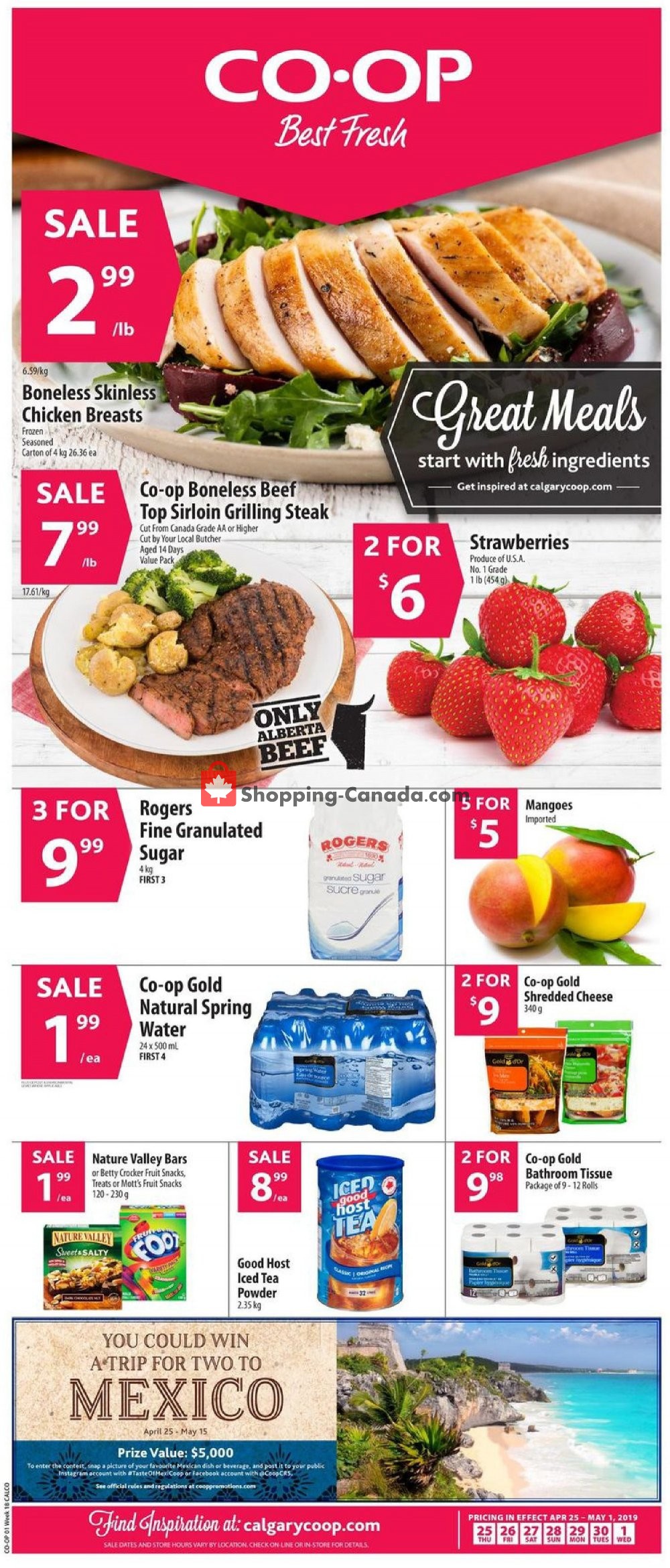 Calgary Co-op flyer from Thursday April 25, 2019 to Wednesday May 1, 2019 - page 1