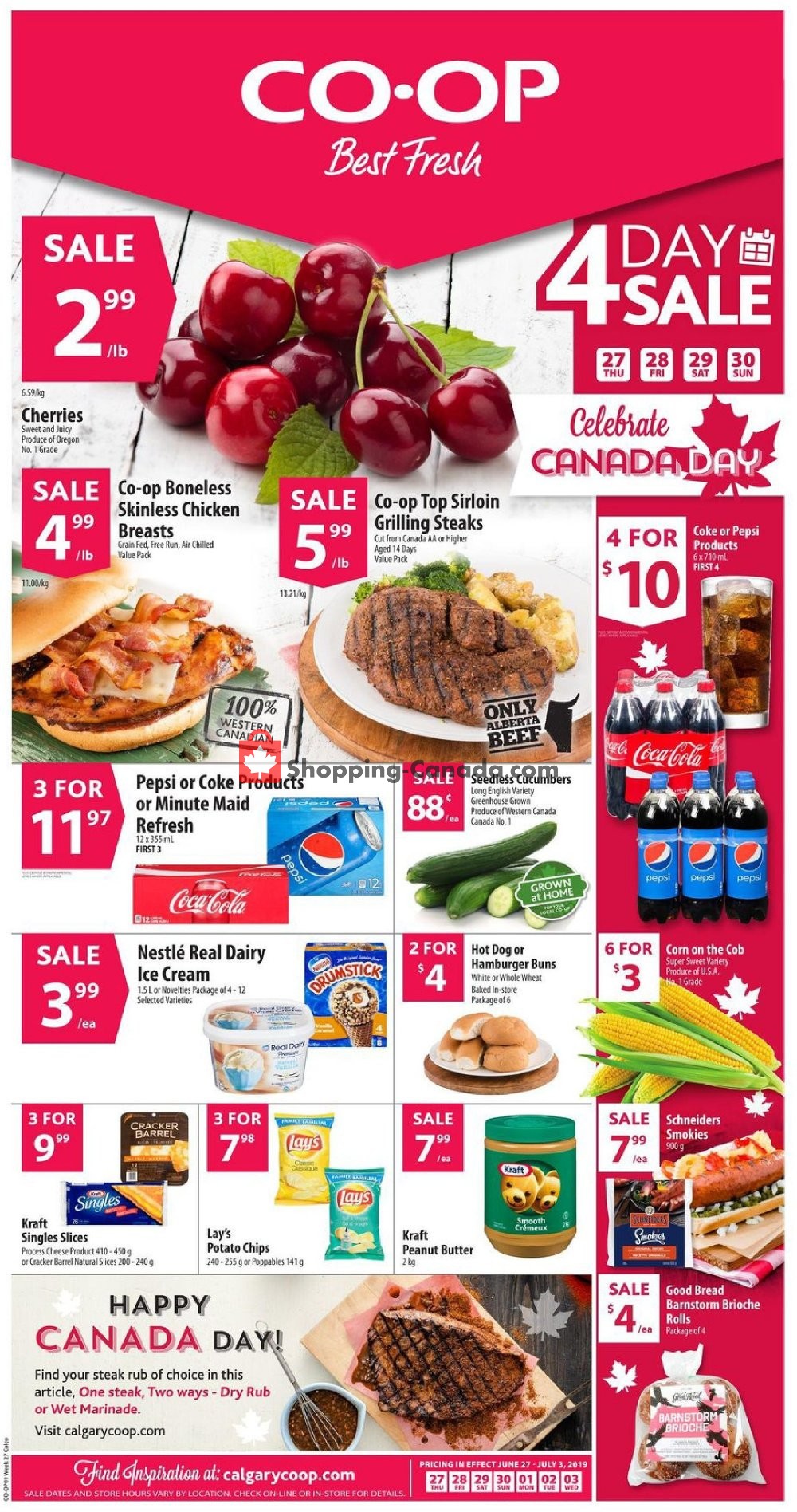 Calgary Co-op flyer from Thursday June 27, 2019 to Wednesday July 3, 2019 - page 1