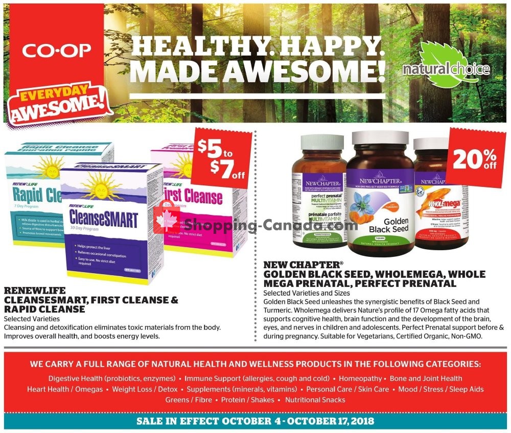 Calgary Co-op flyer from Thursday October 4, 2018 to Wednesday October 17, 2018 - page 1