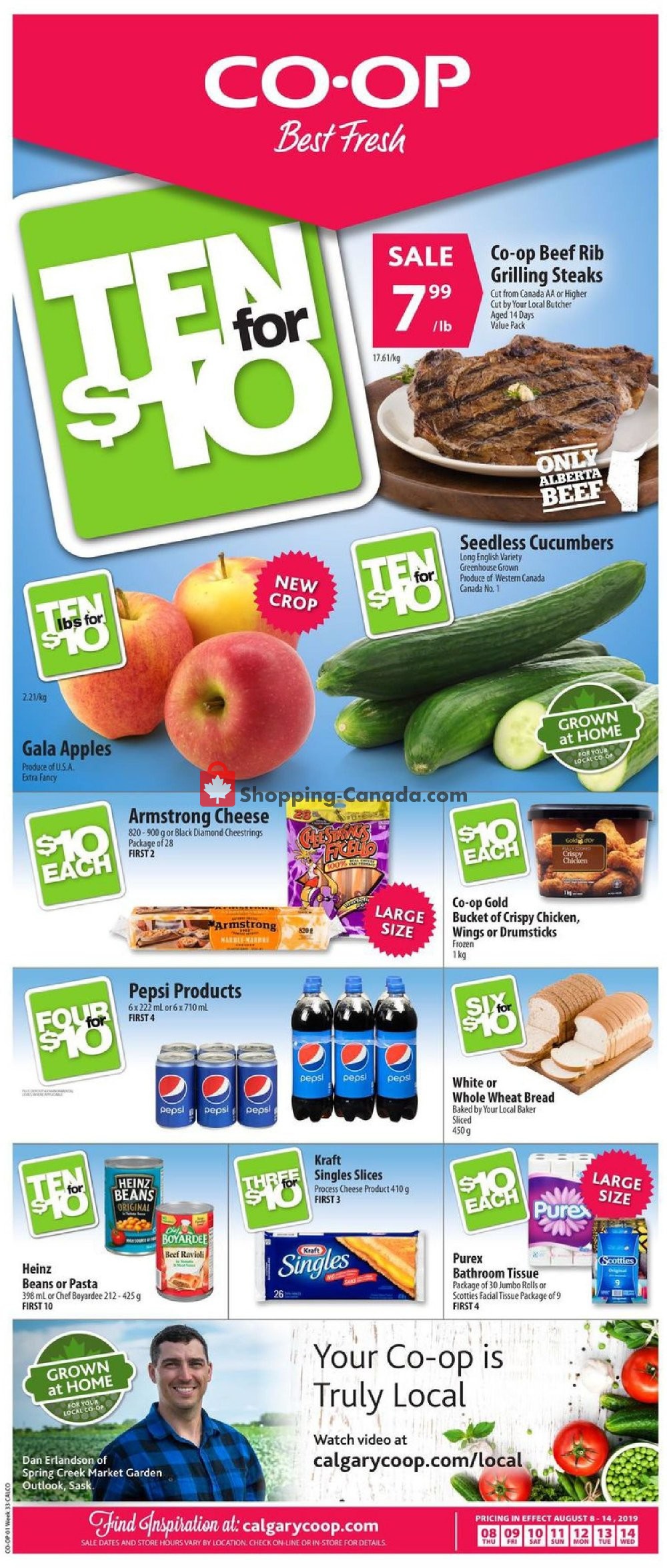 Calgary Co-op flyer from Thursday August 8, 2019 to Wednesday August 14, 2019 - page 1