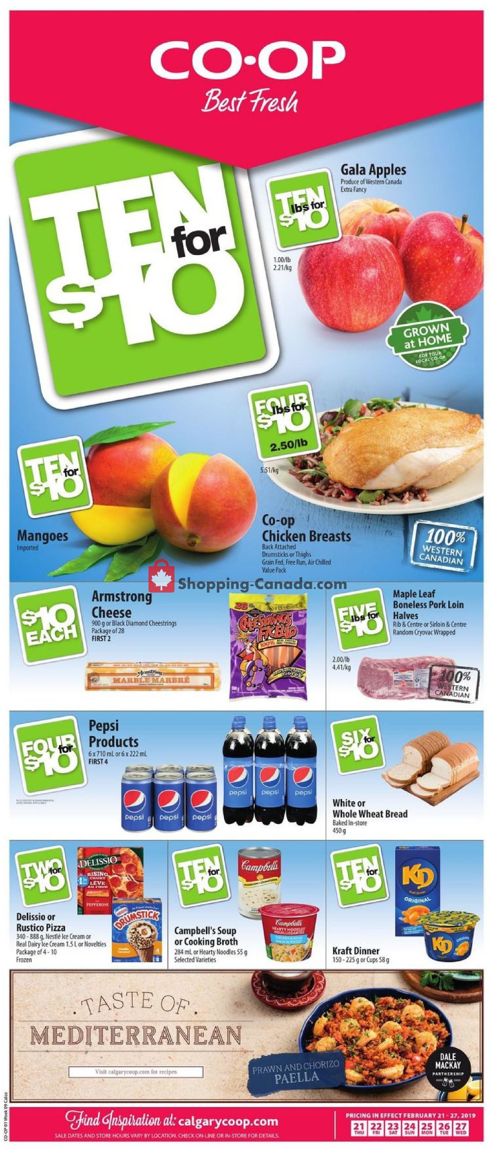 Calgary Co-op flyer from Thursday February 21, 2019 to Wednesday February 27, 2019 - page 1