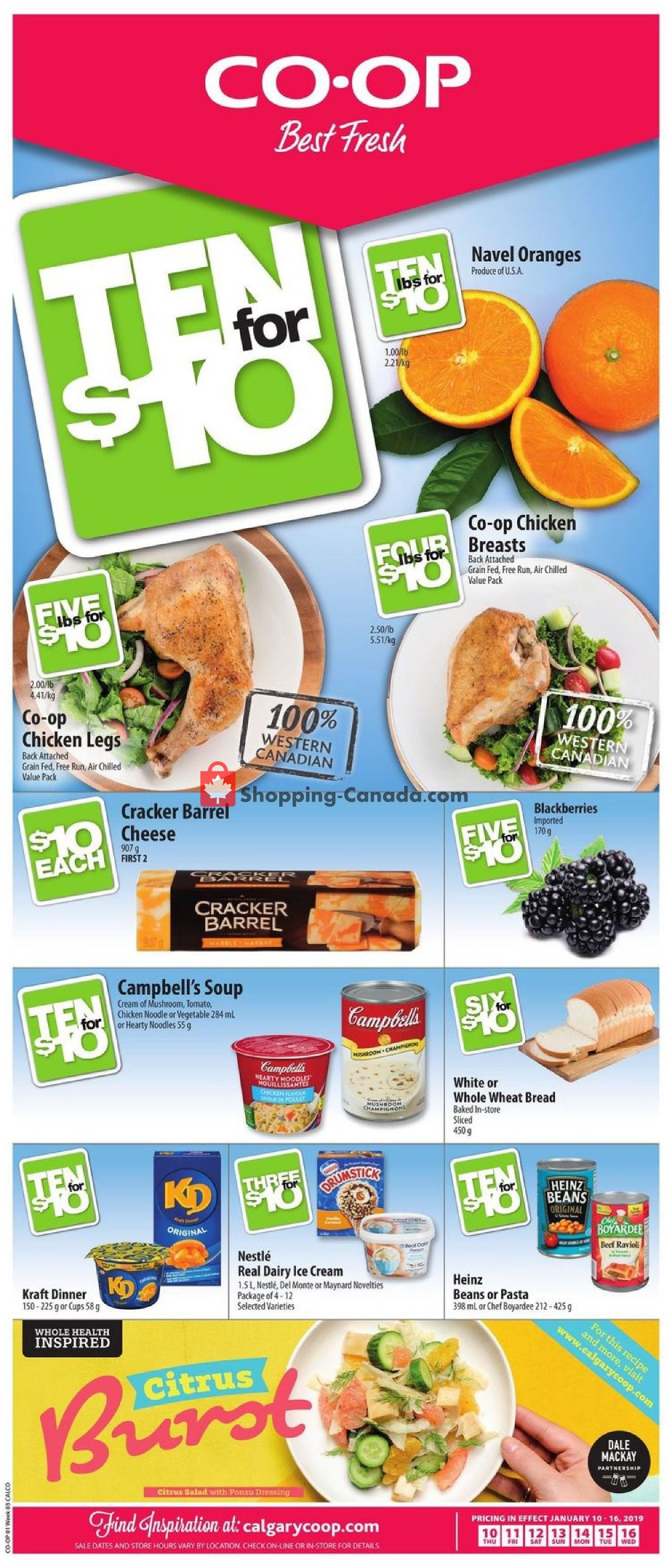 Calgary Co-op flyer from Thursday January 10, 2019 to Wednesday January 16, 2019 - page 1