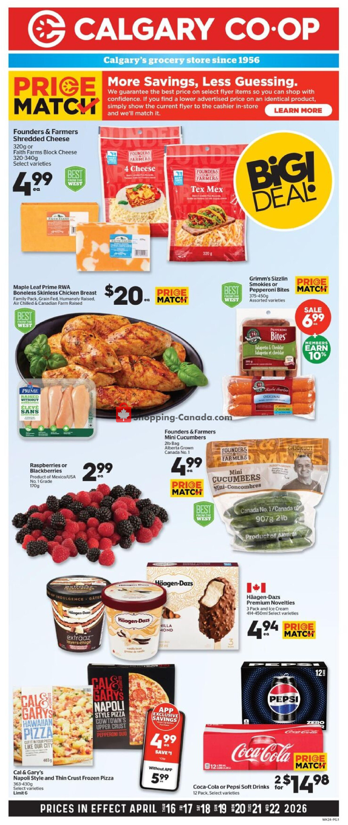 Calgary Co-op flyer from Thursday April 16, 2026 to Wednesday April 22, 2026 - page 1