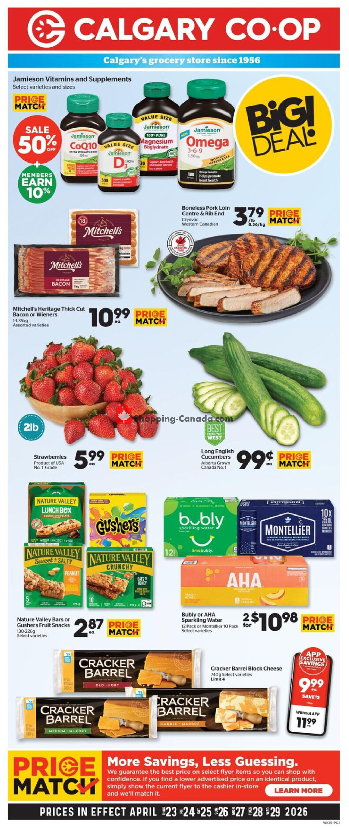 Calgary Co-op flyer from Thursday April 23, 2026 to Wednesday April 29, 2026 - page 1