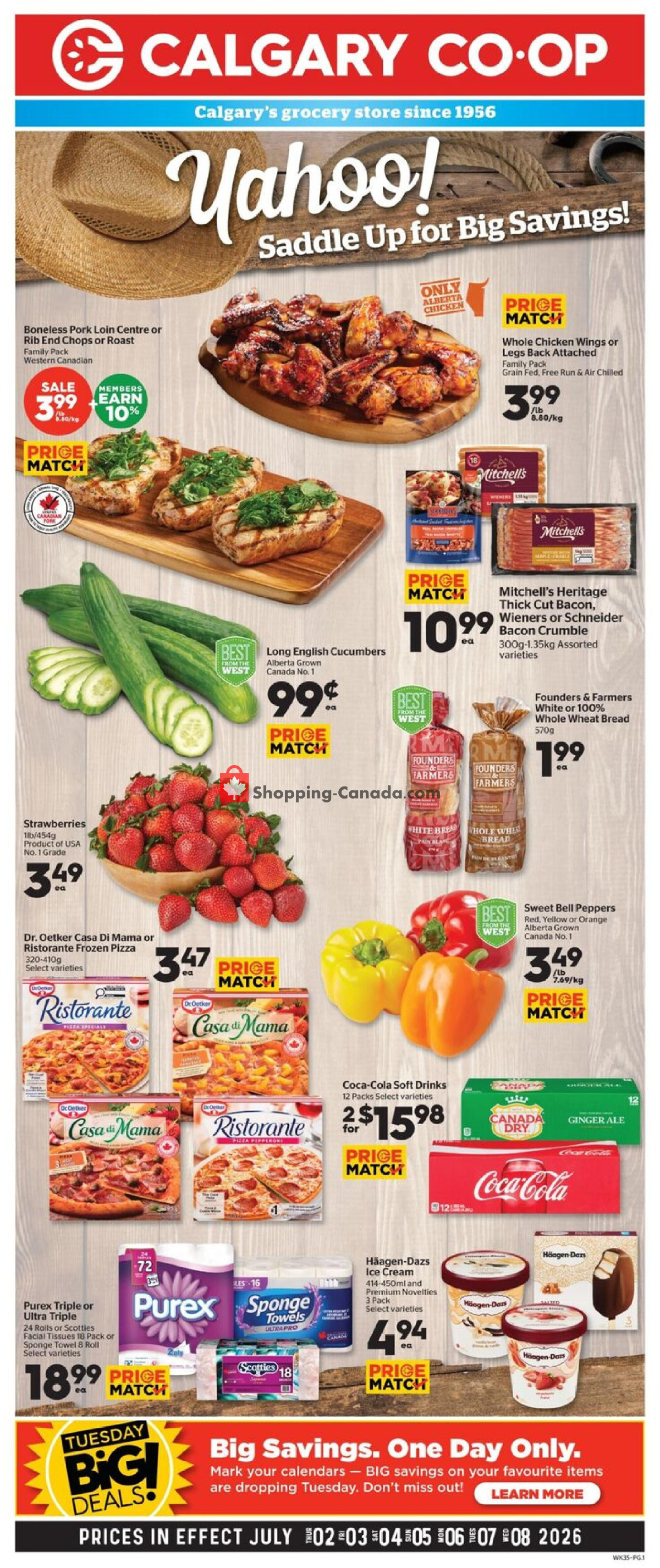 Calgary Co-op flyer from Thursday July 2, 2026 to Wednesday July 8, 2026 - page 1