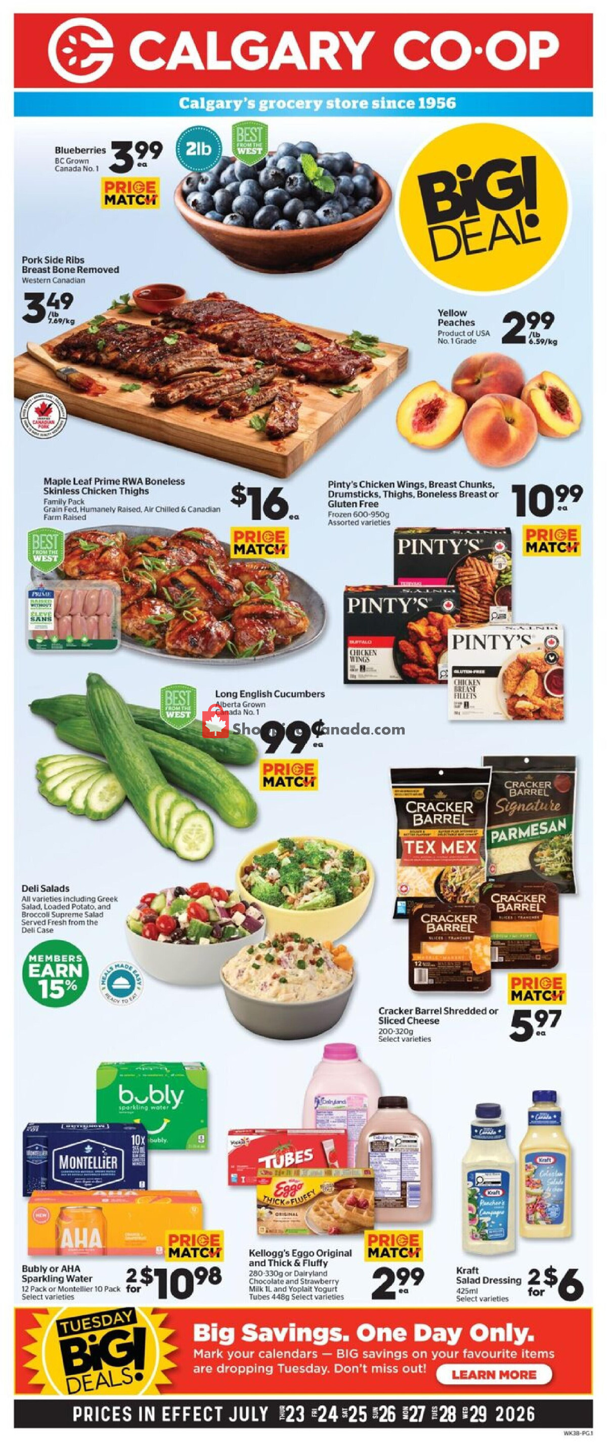 Calgary Co-op flyer from Thursday July 23, 2026 to Wednesday July 29, 2026 - page 1