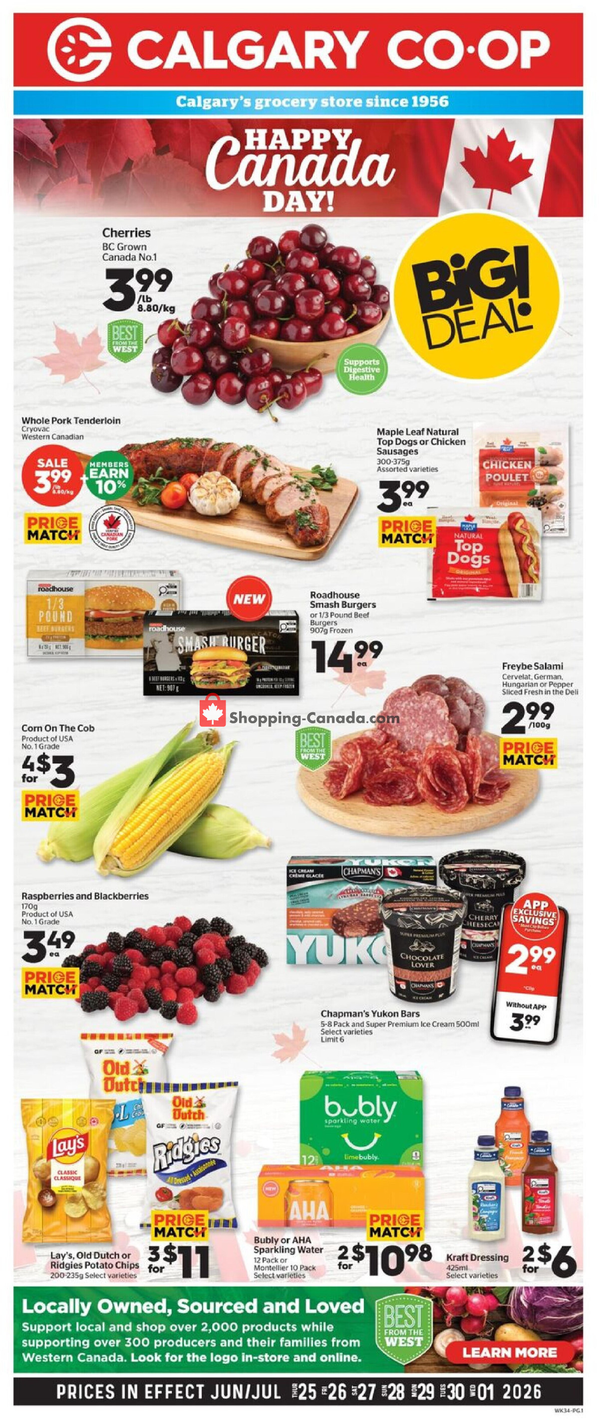Calgary Co-op flyer from Thursday June 25, 2026 to Wednesday July 1, 2026 - page 1