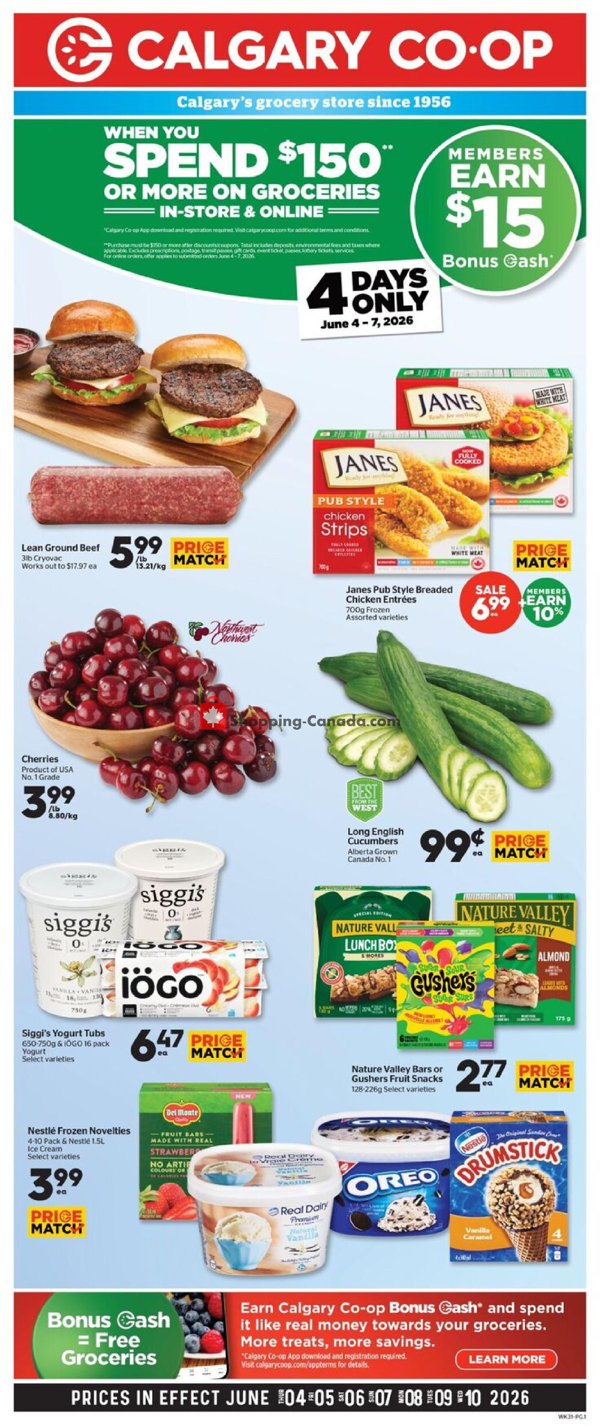 Calgary Co-op flyer from Thursday June 4, 2026 to Wednesday June 10, 2026 - page 1